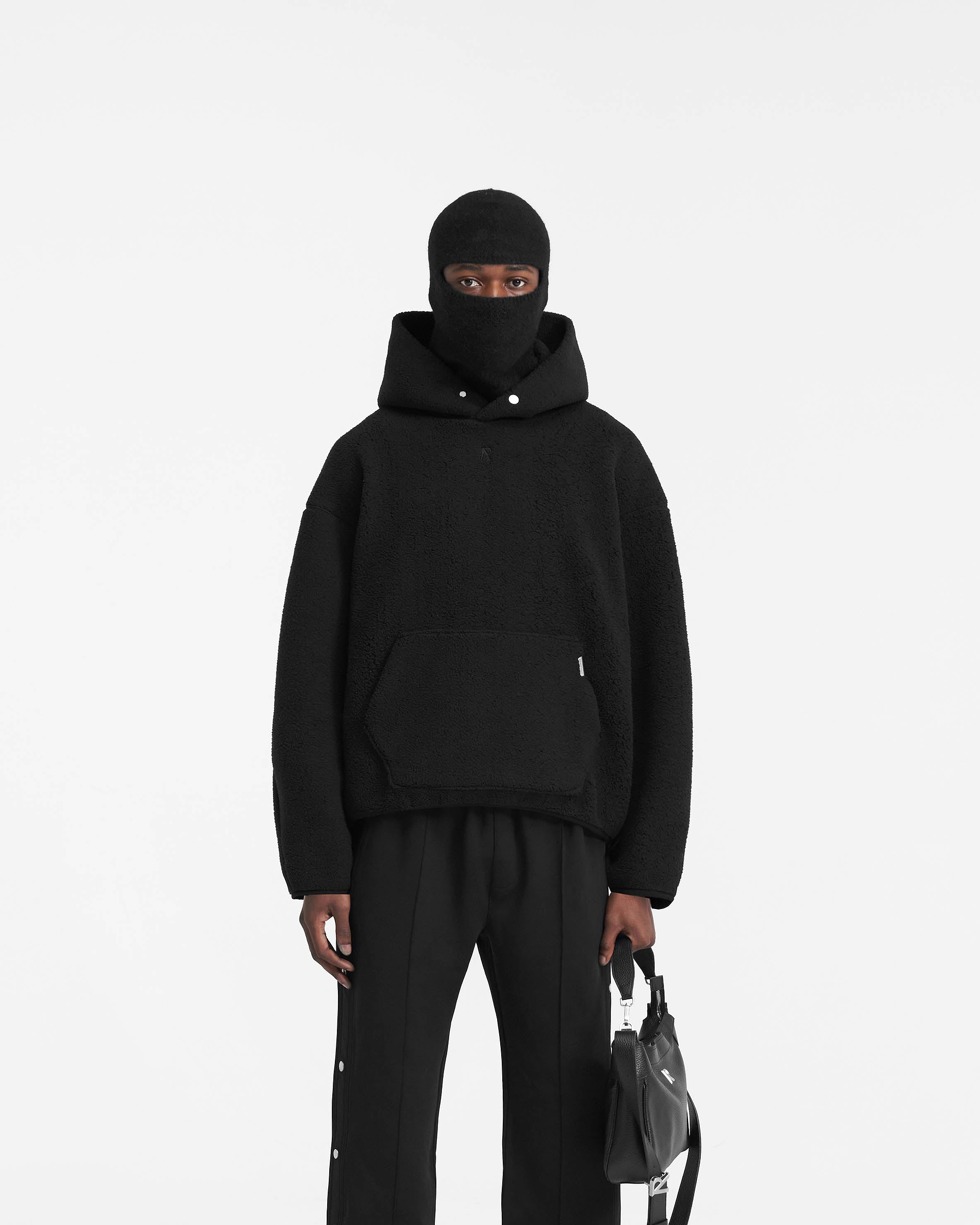 Fleece Oversized Hoodie - Black