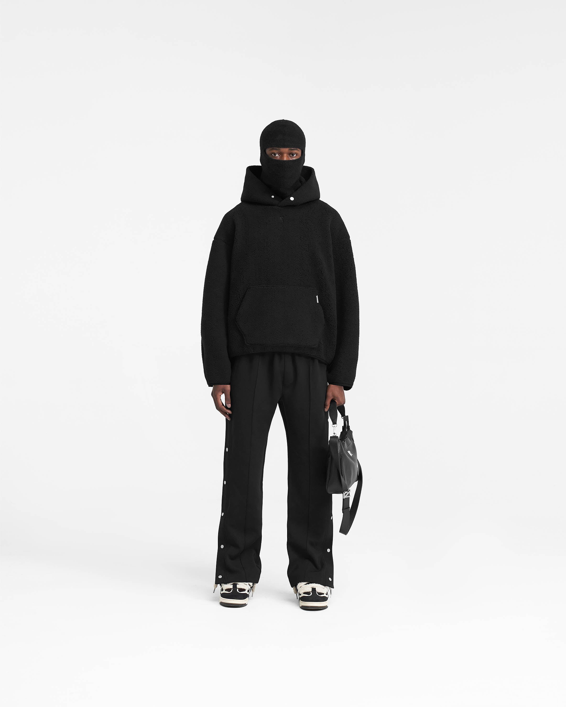 Fleece Oversized Hoodie - Black