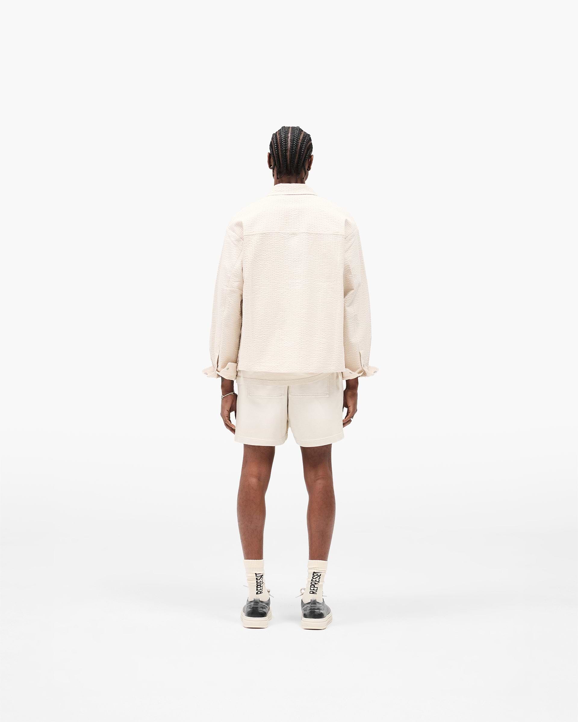 Textured Long Sleeve Shirt - Champagne