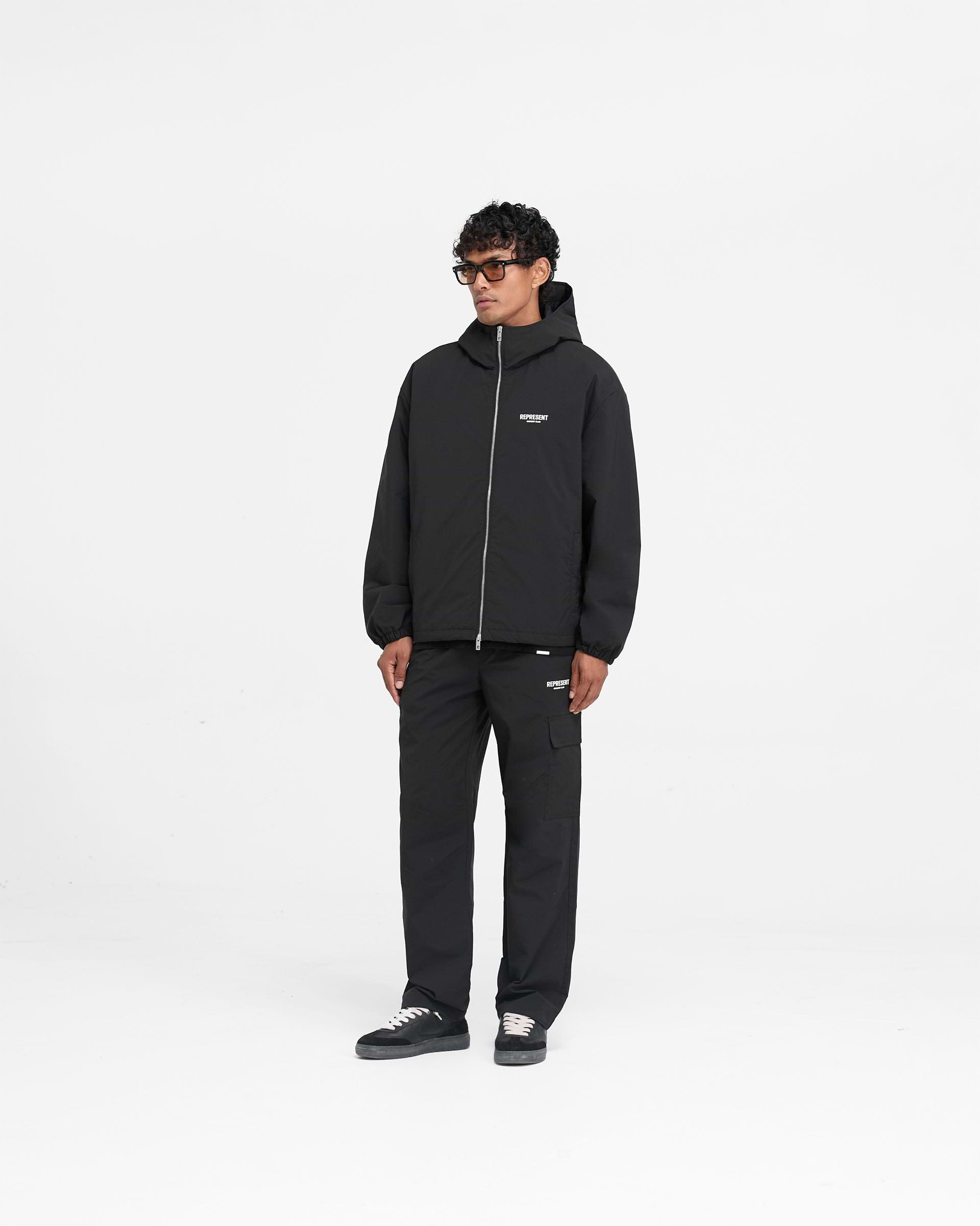 Represent Owners Club Hooded Coach Jacket - Black