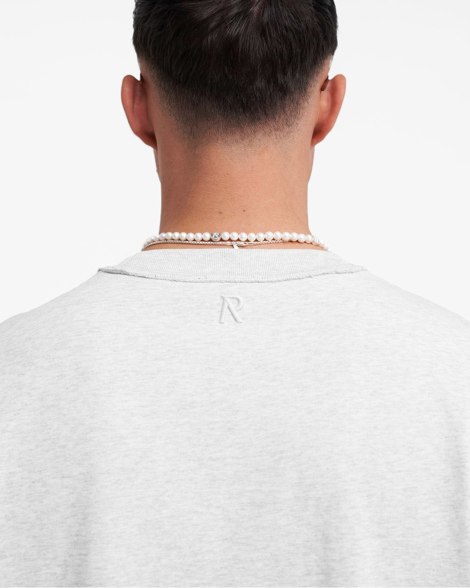 Heavyweight Initial T-Shirt - Ice Grey Marl