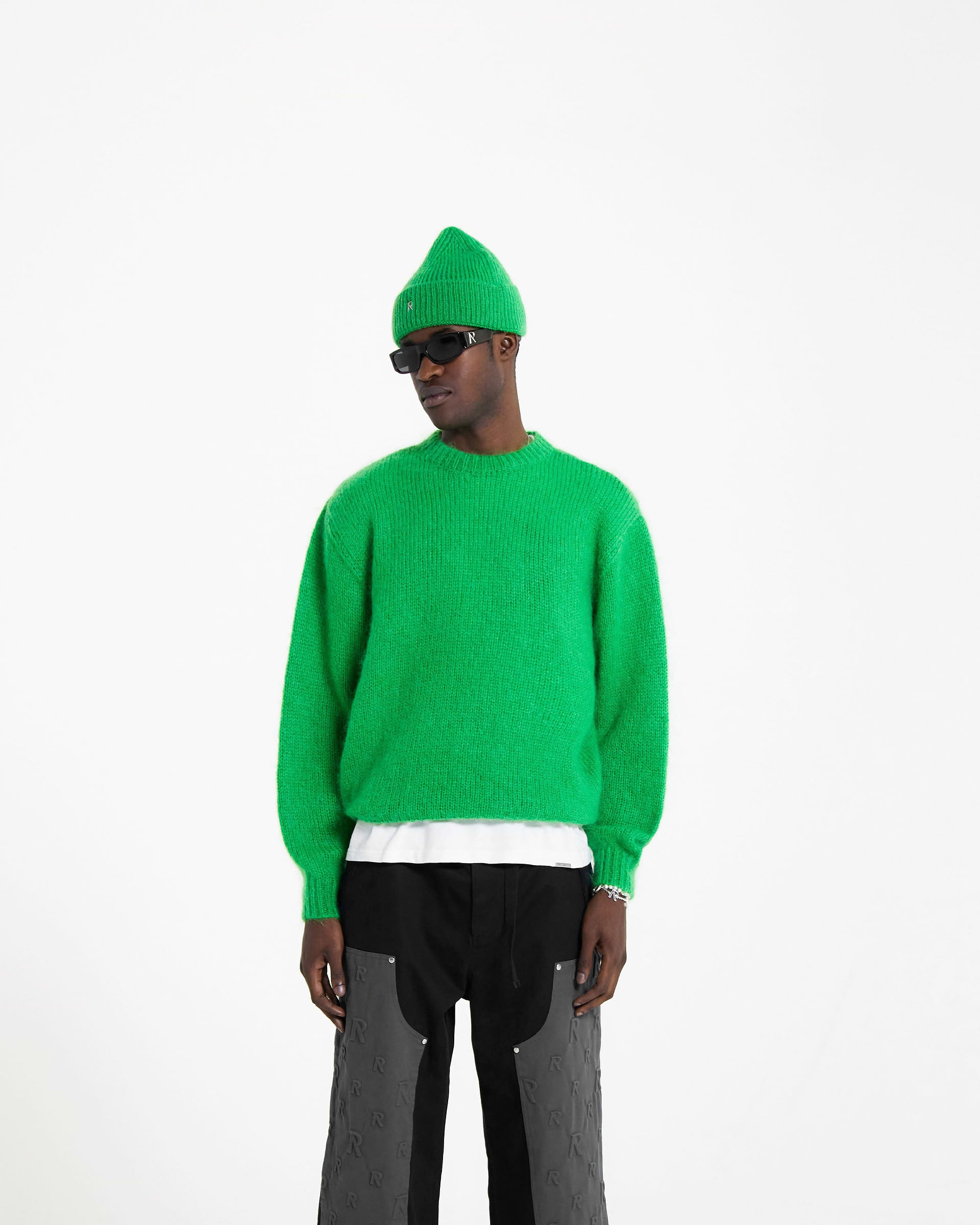 Mohair Sweater | Island Green Knitwear FW23 | Represent Clo
