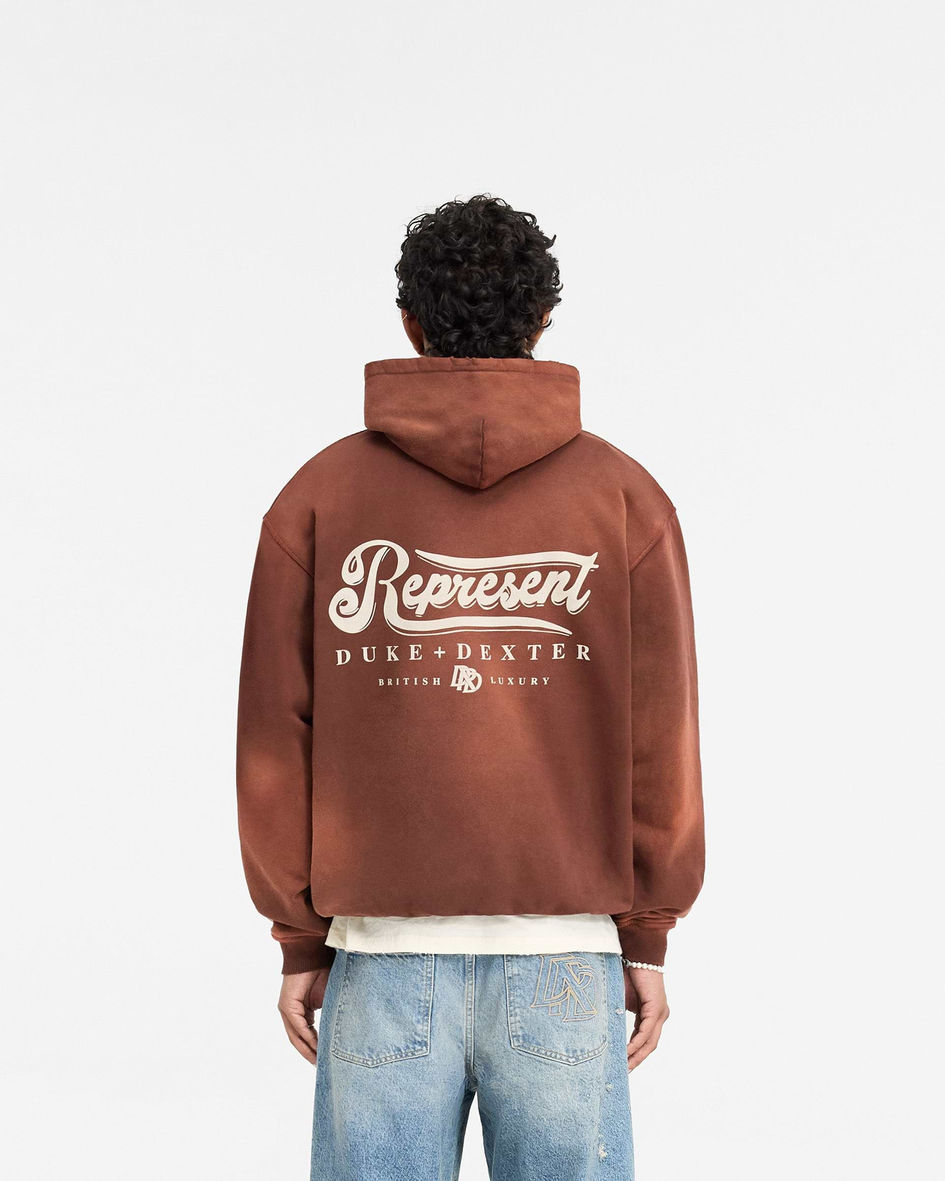 Represent X Duke + Dexter British Luxury Hoodie - Rust