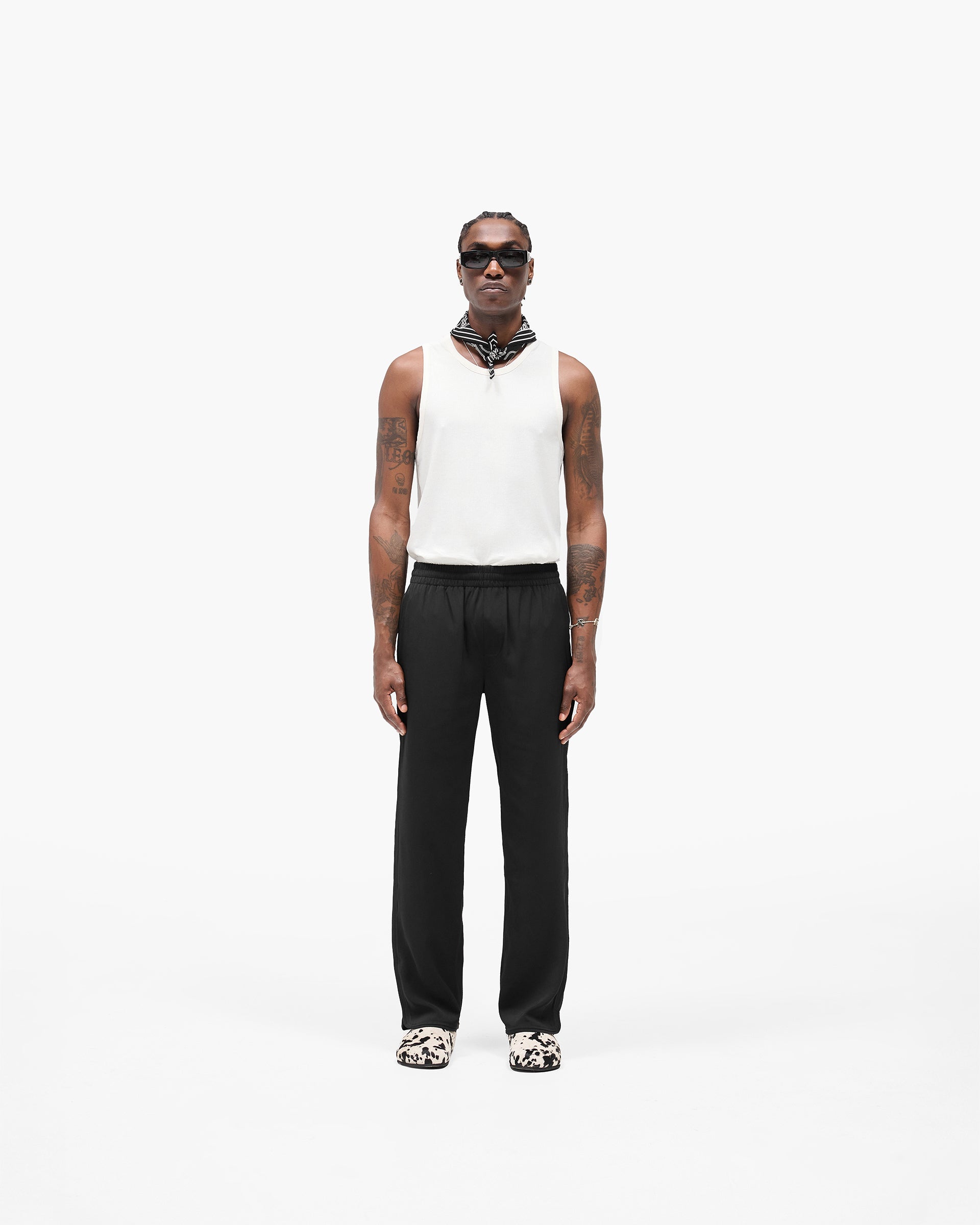 Piped Track Pant - Jet Black