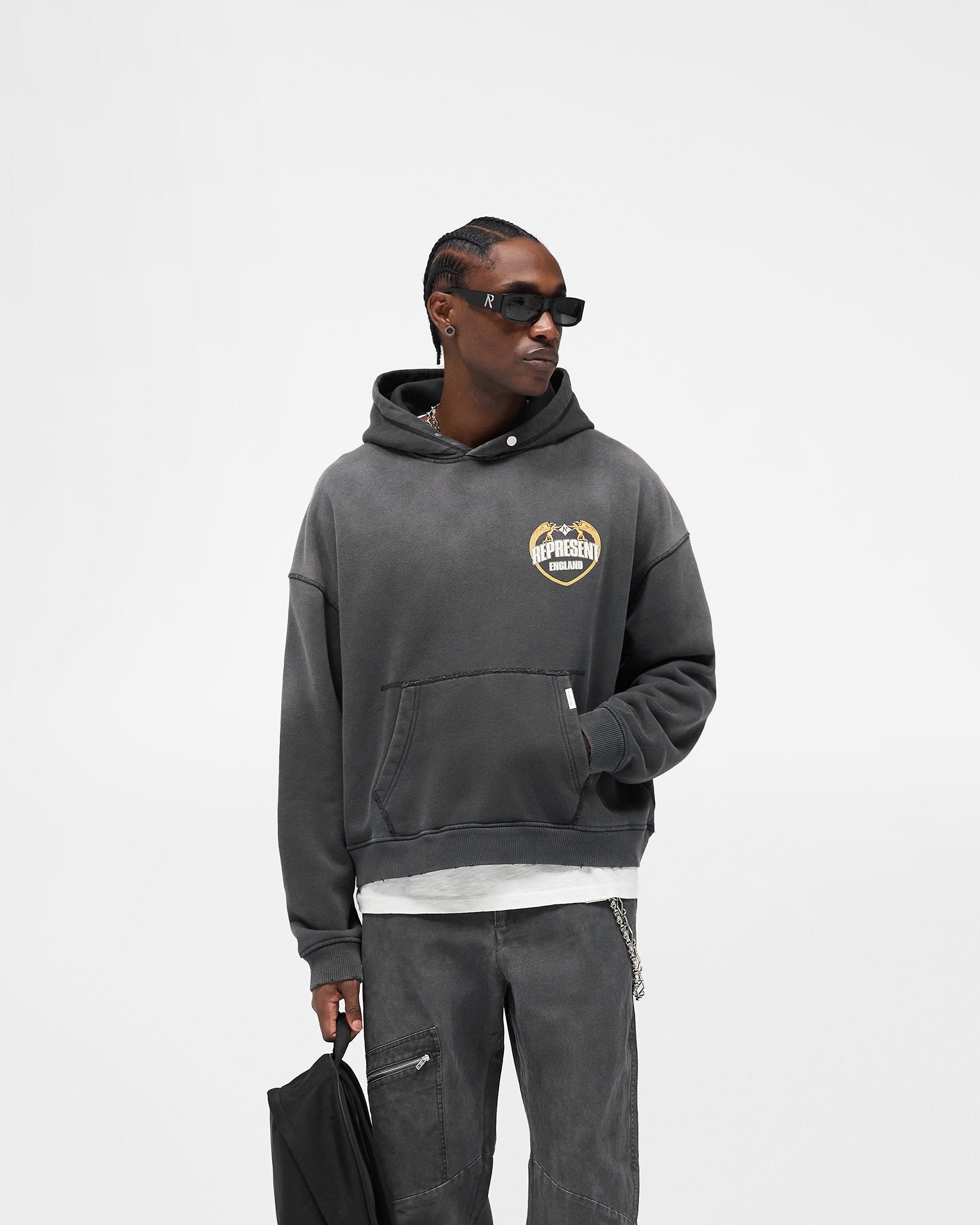 Stained Black Angel Border | Graphic Hoodies | REPRESENT