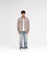Quilted Overshirt - Mid Grey