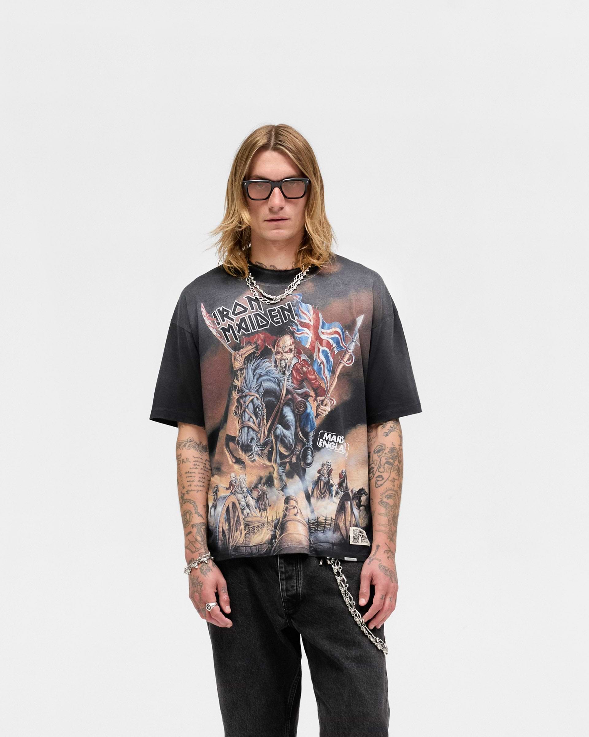 Represent X Iron Maiden Steed T-Shirt | Black | REPRESENT