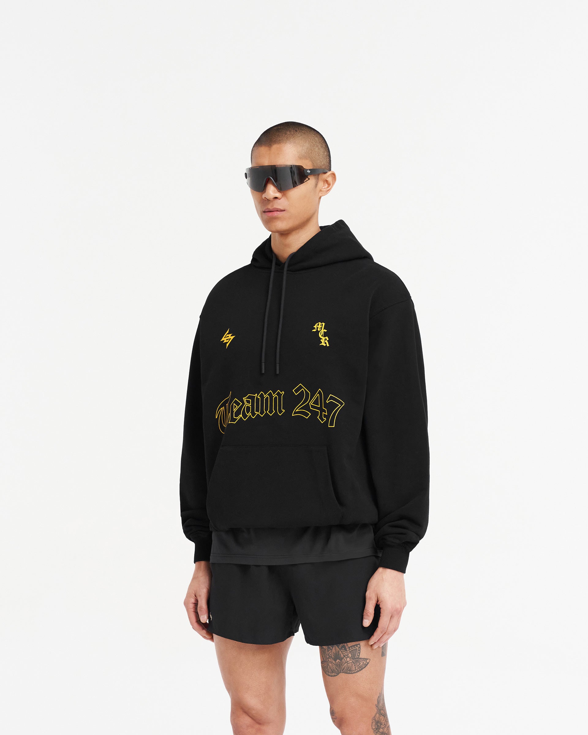 247 Manchester Marathon Oversized Hoodie - Black