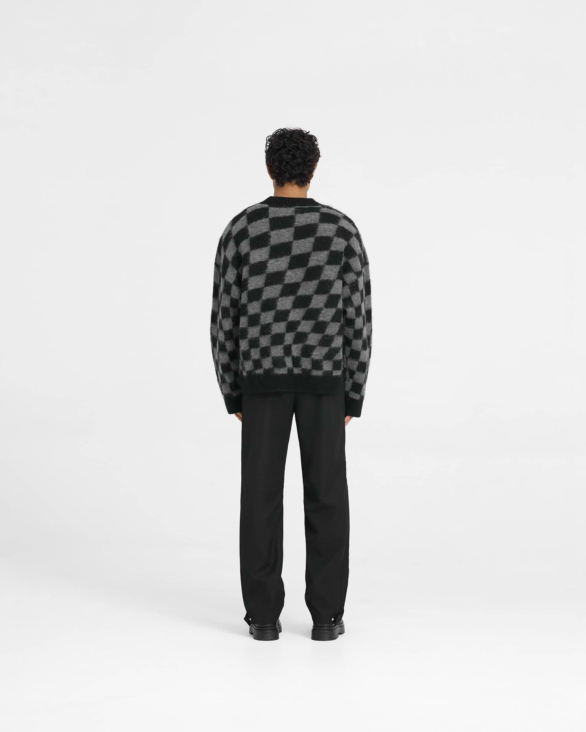 Represent X Belstaff Checkerboard Knit Sweater - Shadow