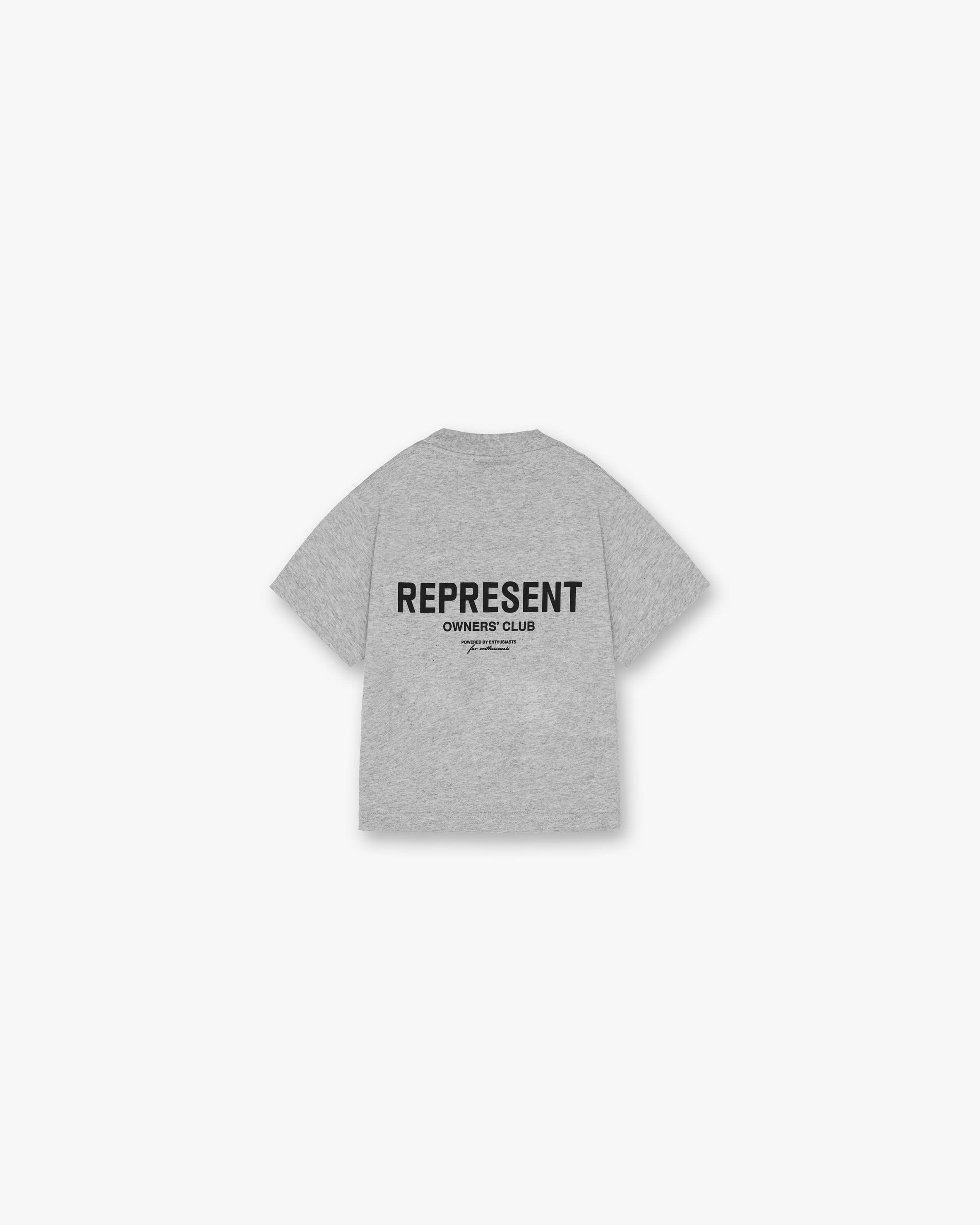 Grey and store white graphic tee