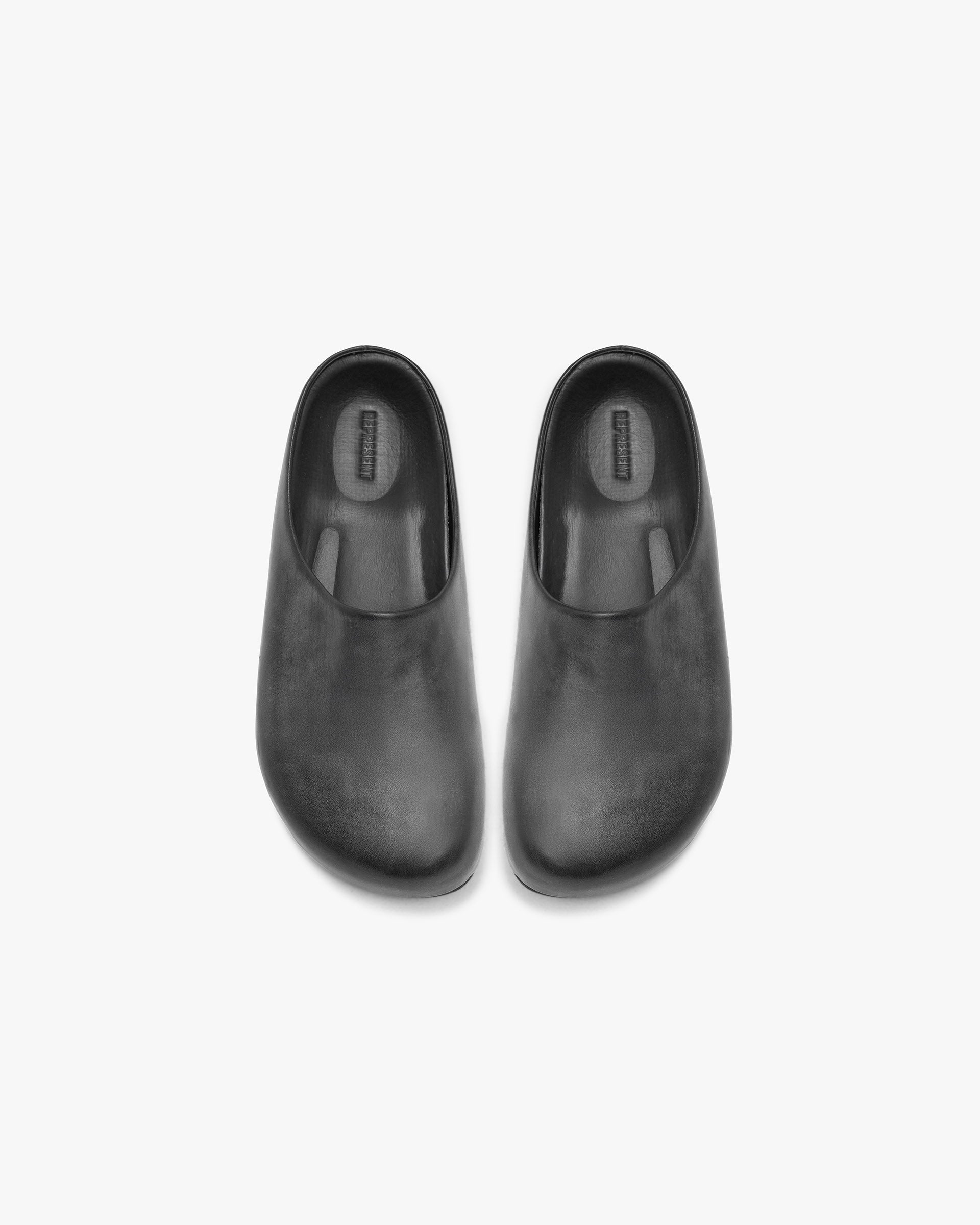 Distressed Mule - Off Black