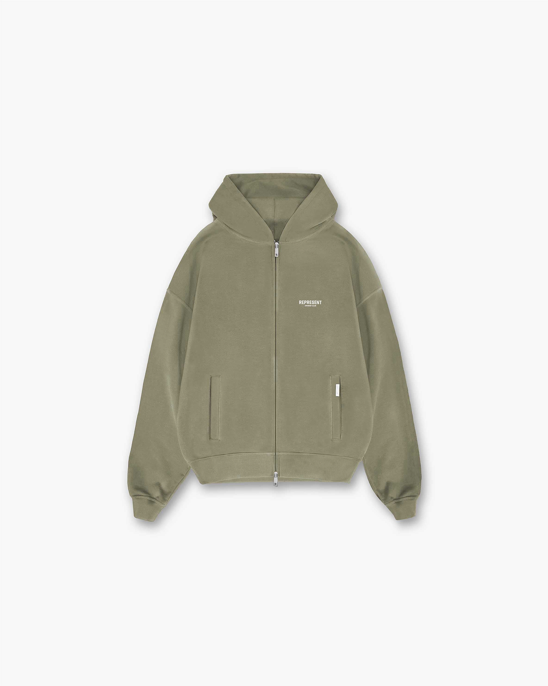 Represent Owners Club Zip Hoodie - Olive