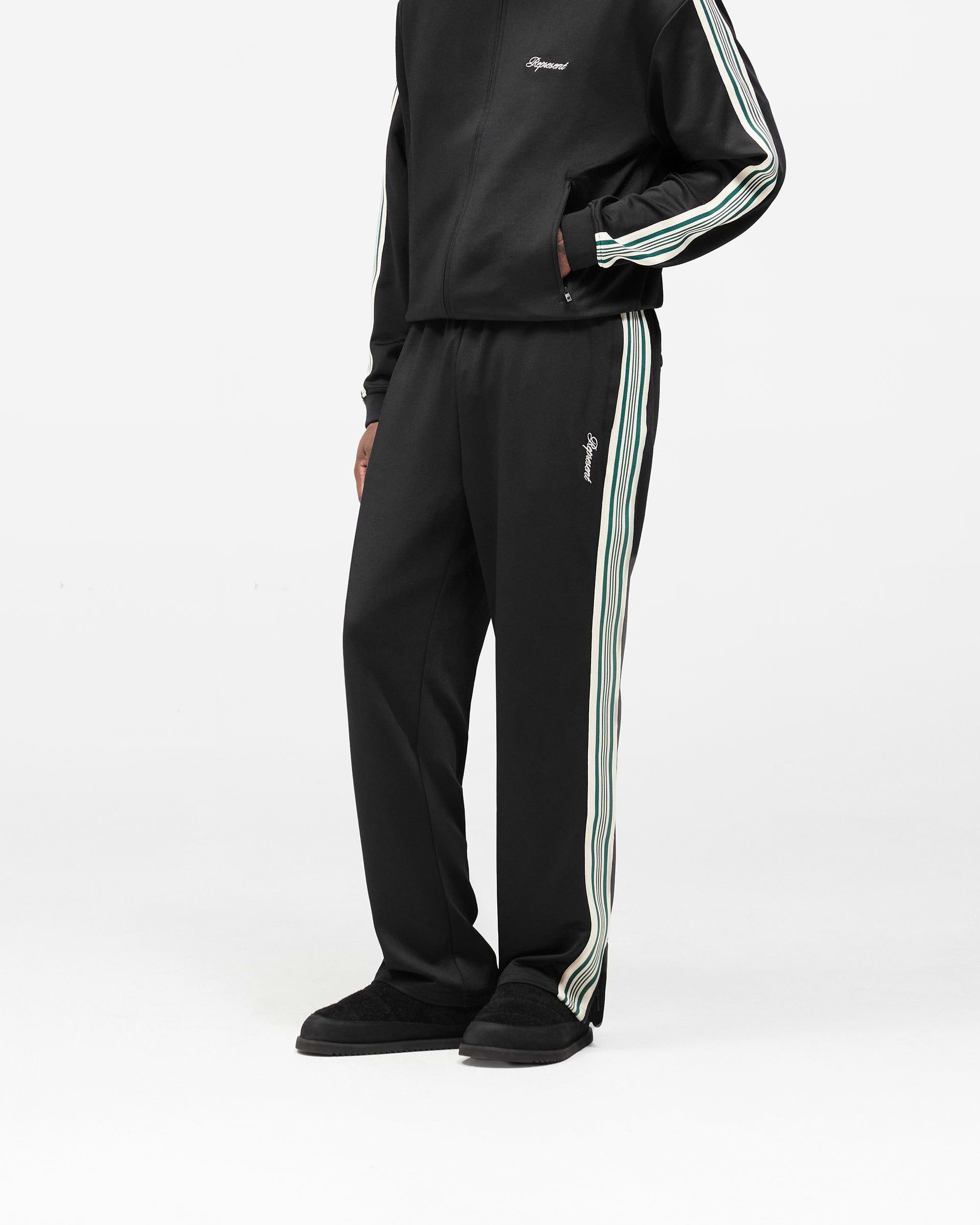 Jet Black Taped Track Pant | Mens Pants | REPRESENT