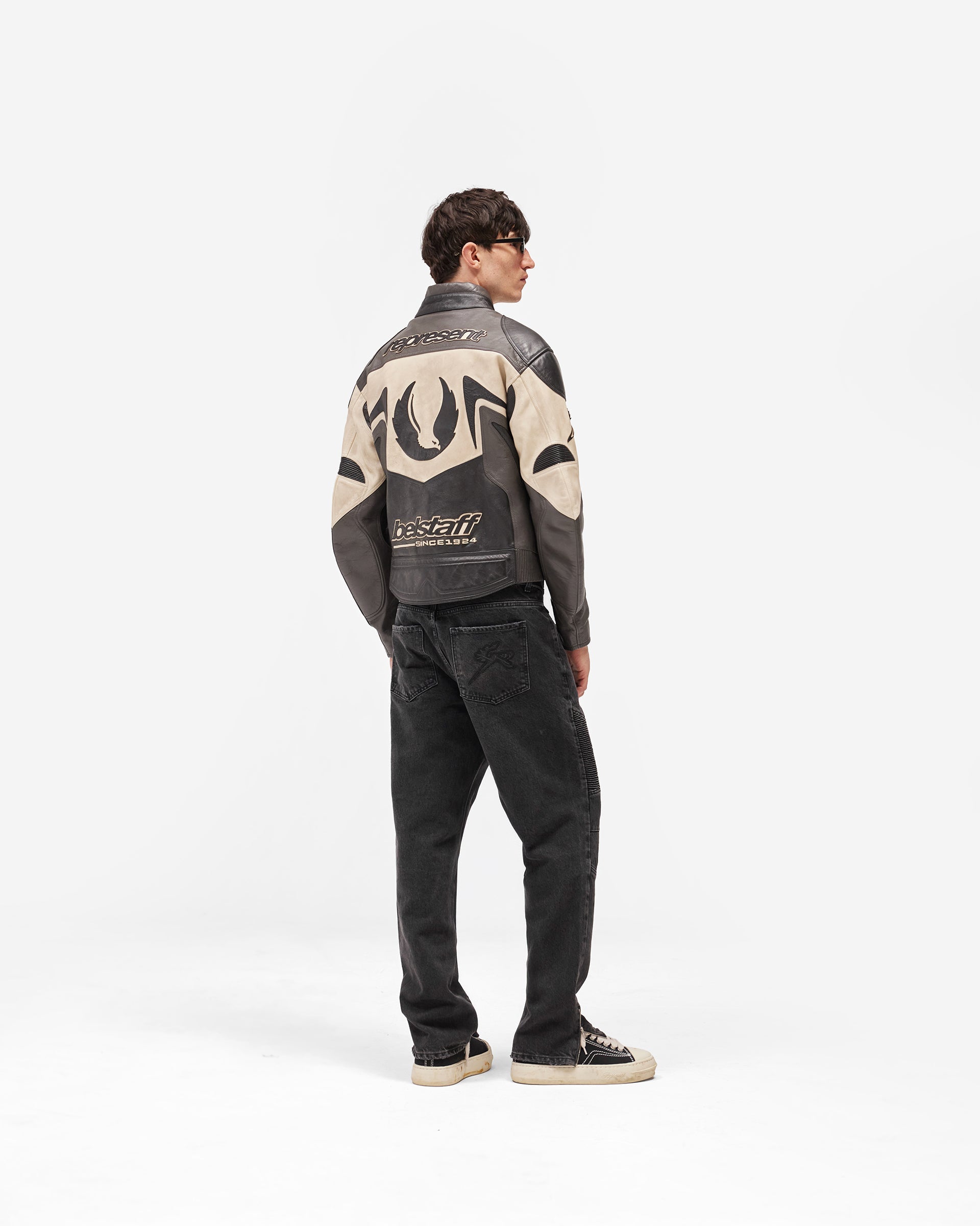 Represent x Belstaff Leather Race Jacket Black | Mens Jackets Represent x Belstaff Leather Race Jacket Black | Mens Jackets