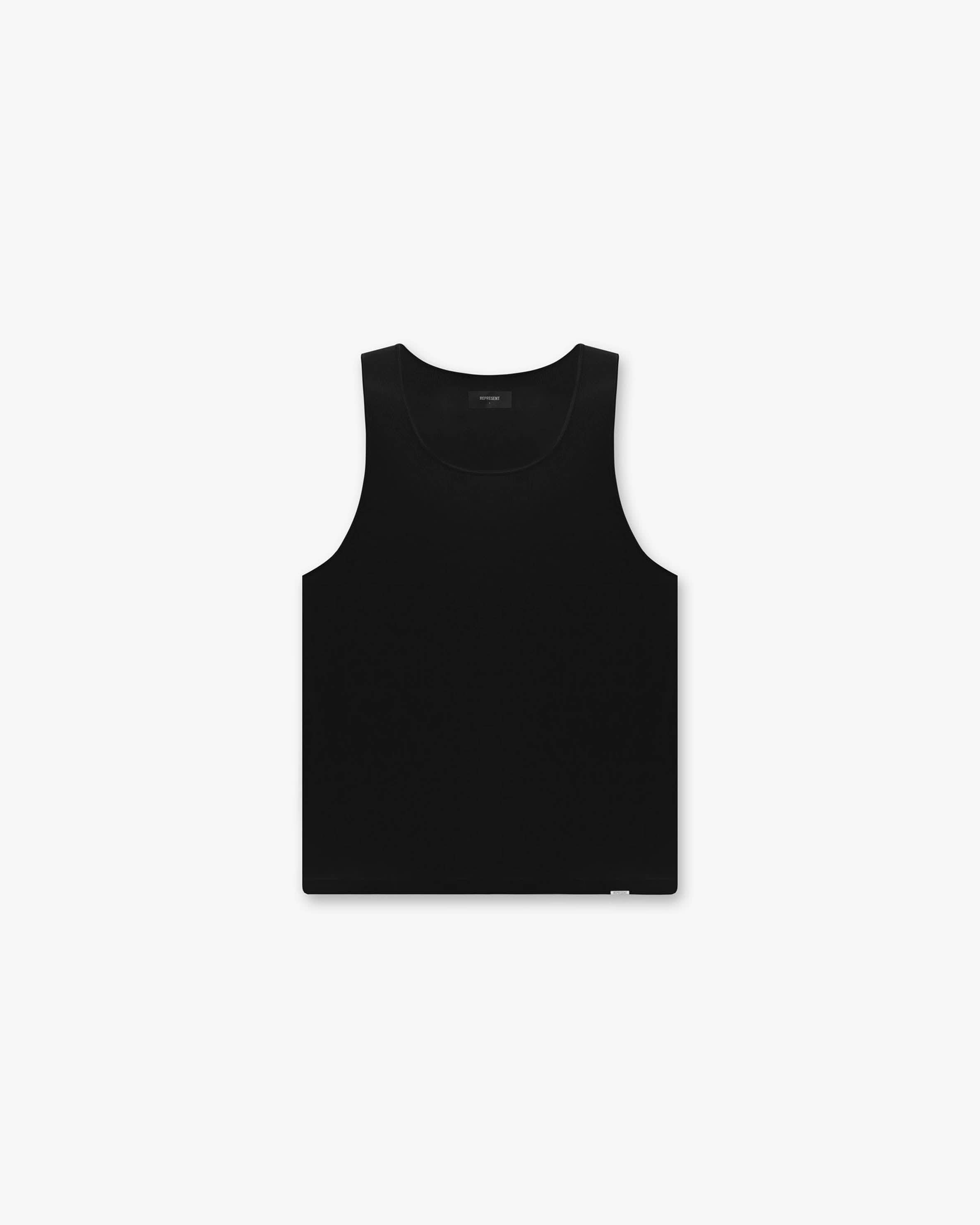 Plain black top tank top