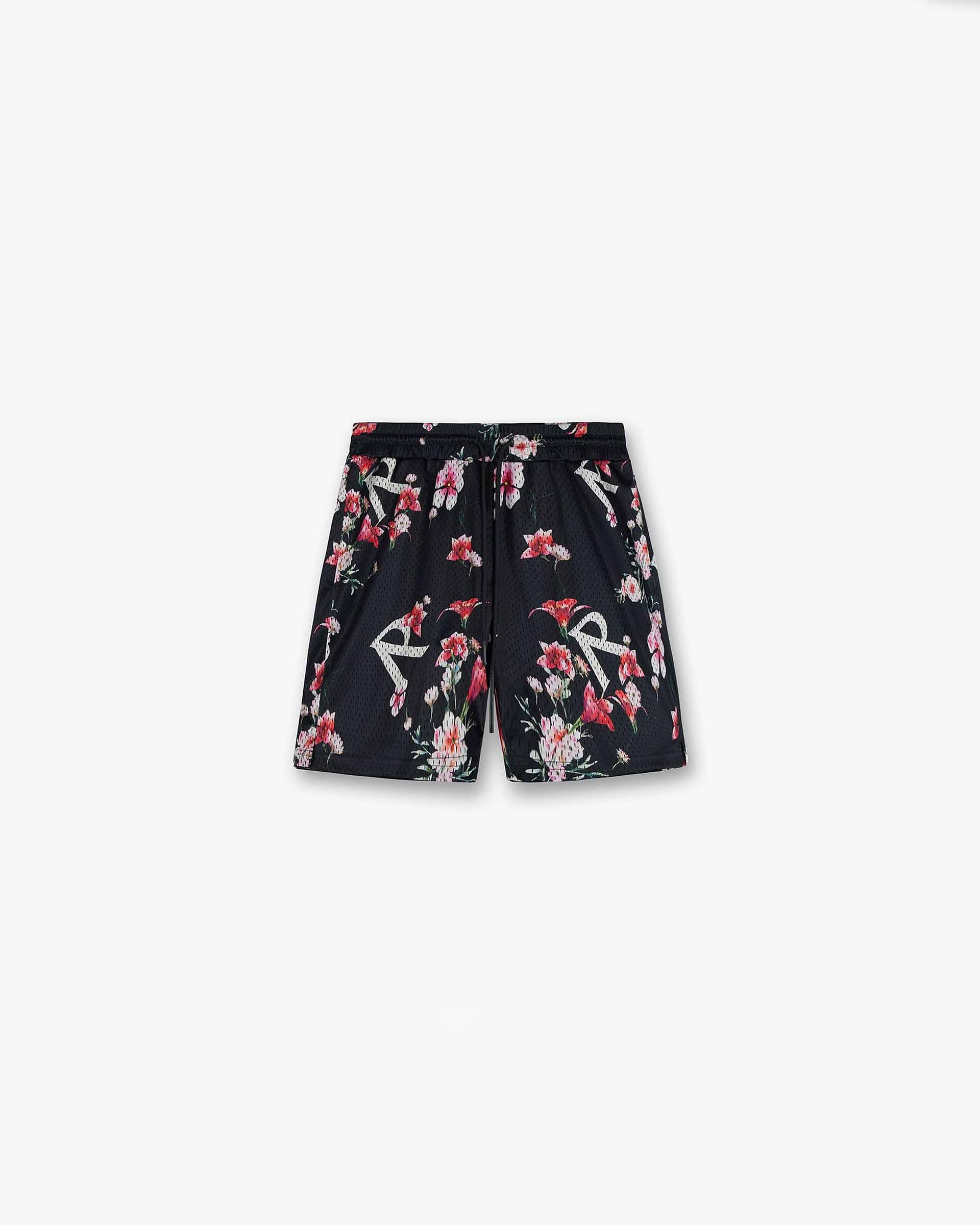Floral Mesh Shorts | Black Shorts SS23 | Represent Clo