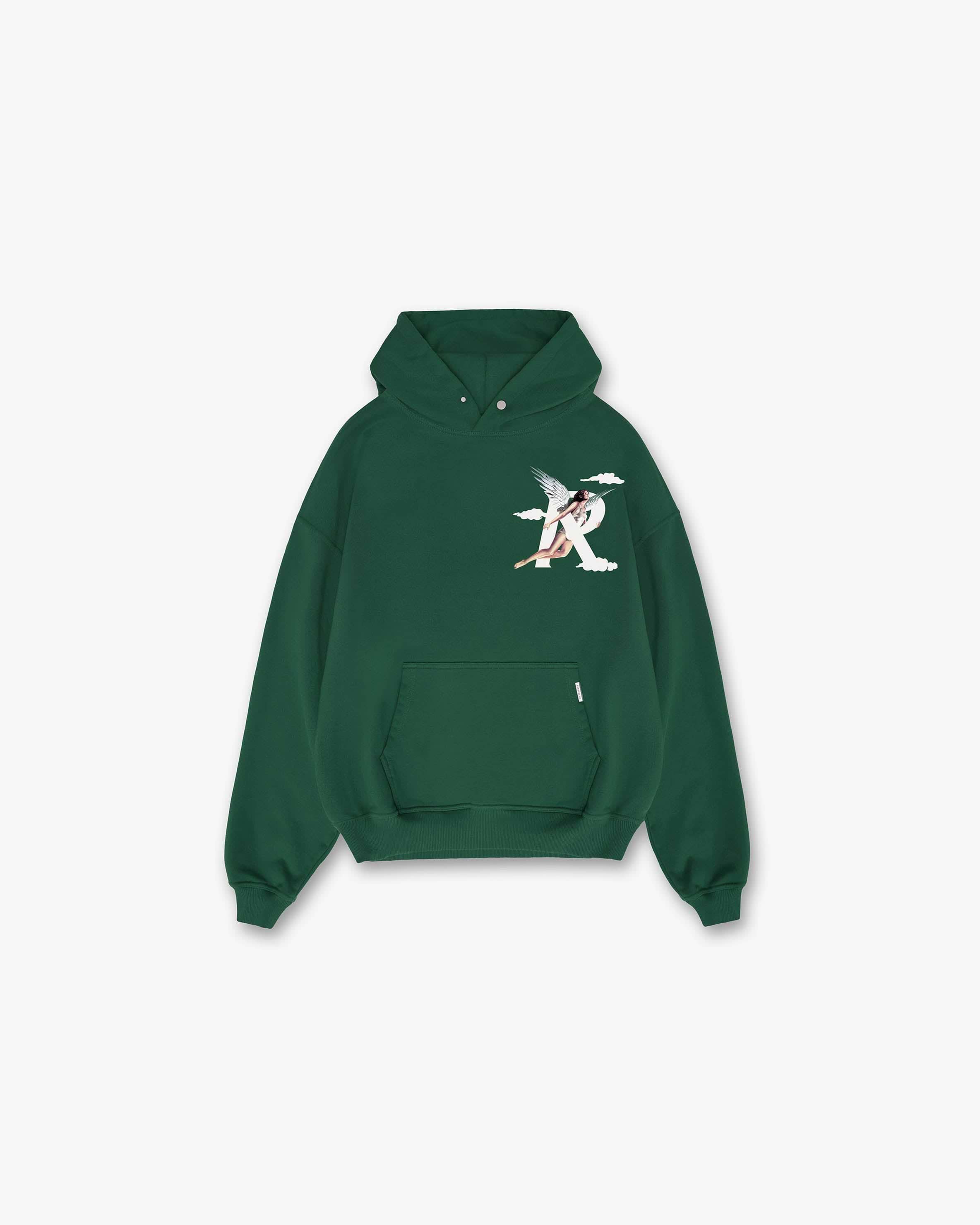 Racing green hoodie top