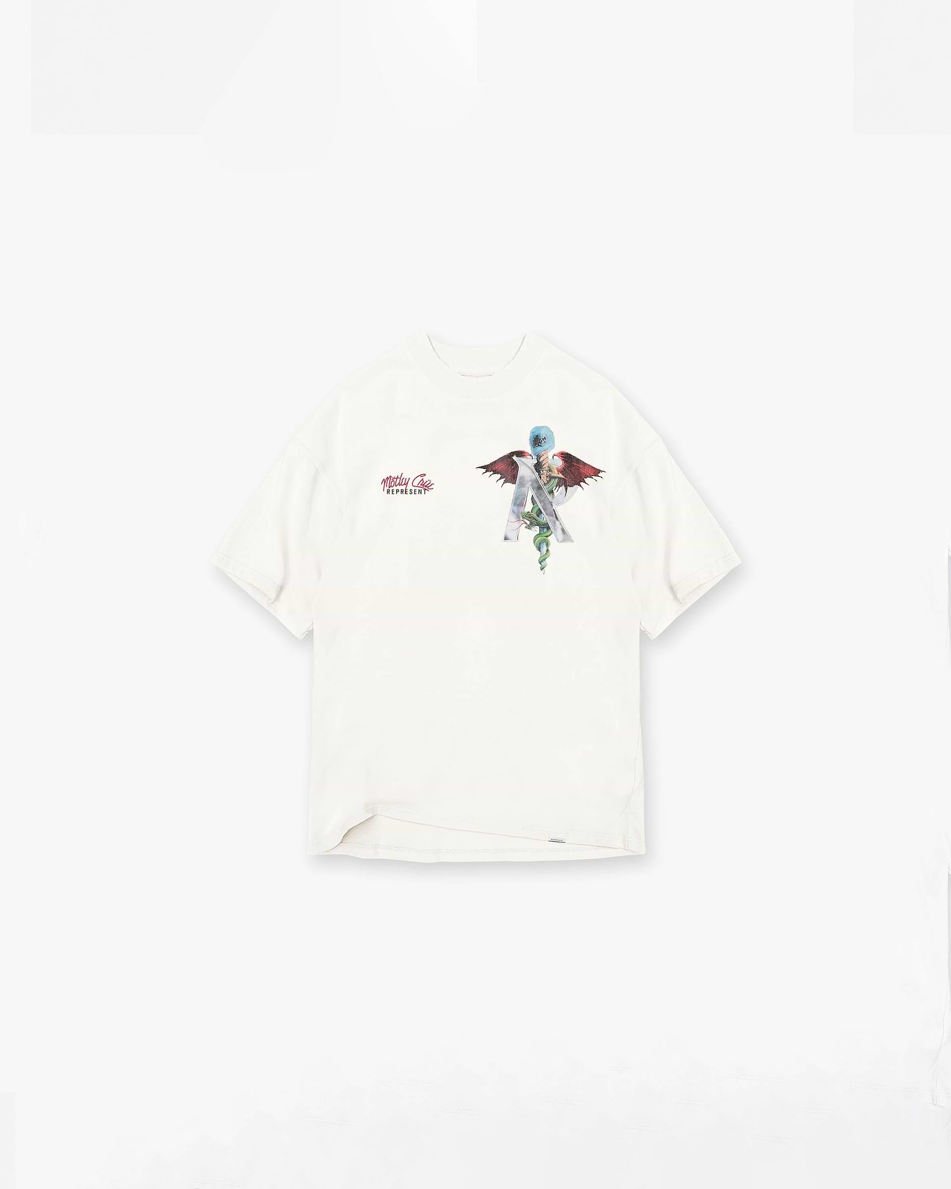 Represent x Mötley Crüe™️ Initial T-Shirt | Flat White T-Shirts SS23 Other | Represent Clo