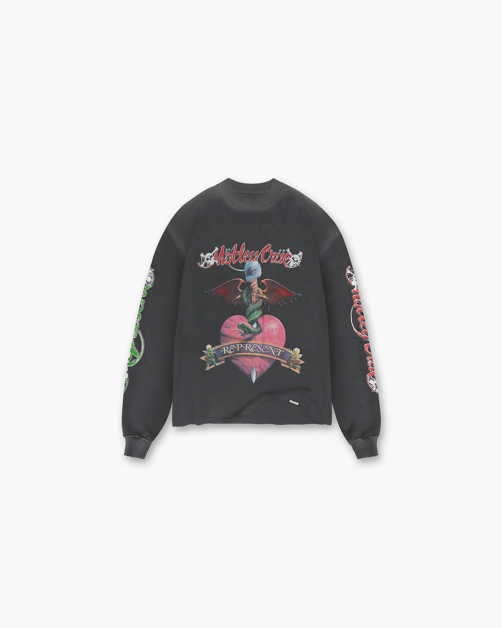 Represent x Mötley Crüe™️ Without You Long Sleeve T-Shirt - Aged Black