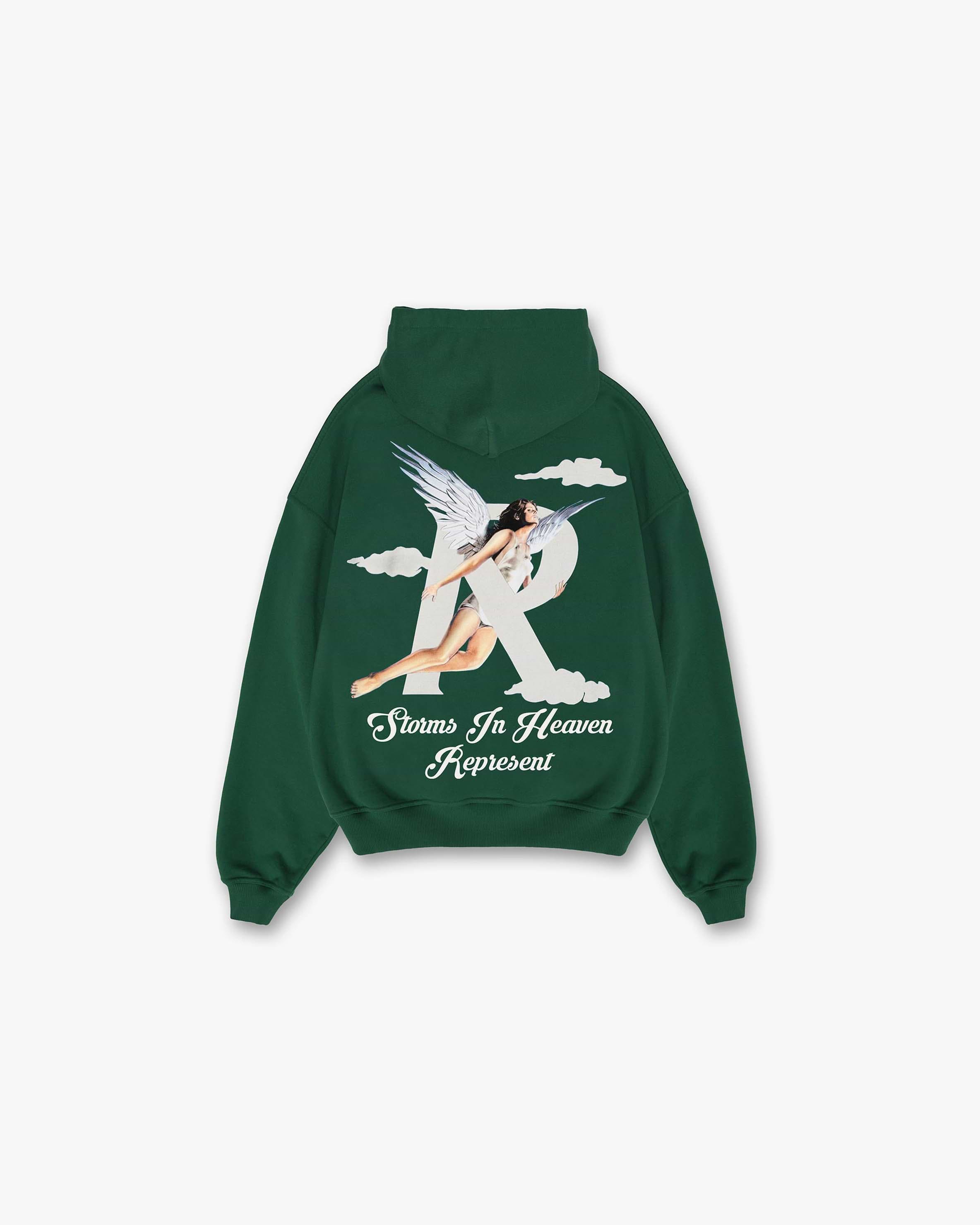 Storms in Heaven Hoodie Racing Green REPRESENT CLO