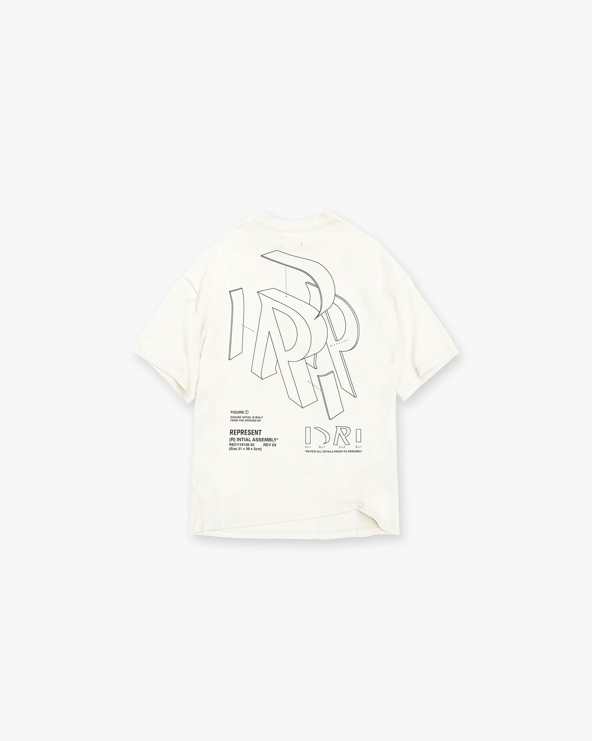 Initial Assembly Outline T-Shirt - Flat White