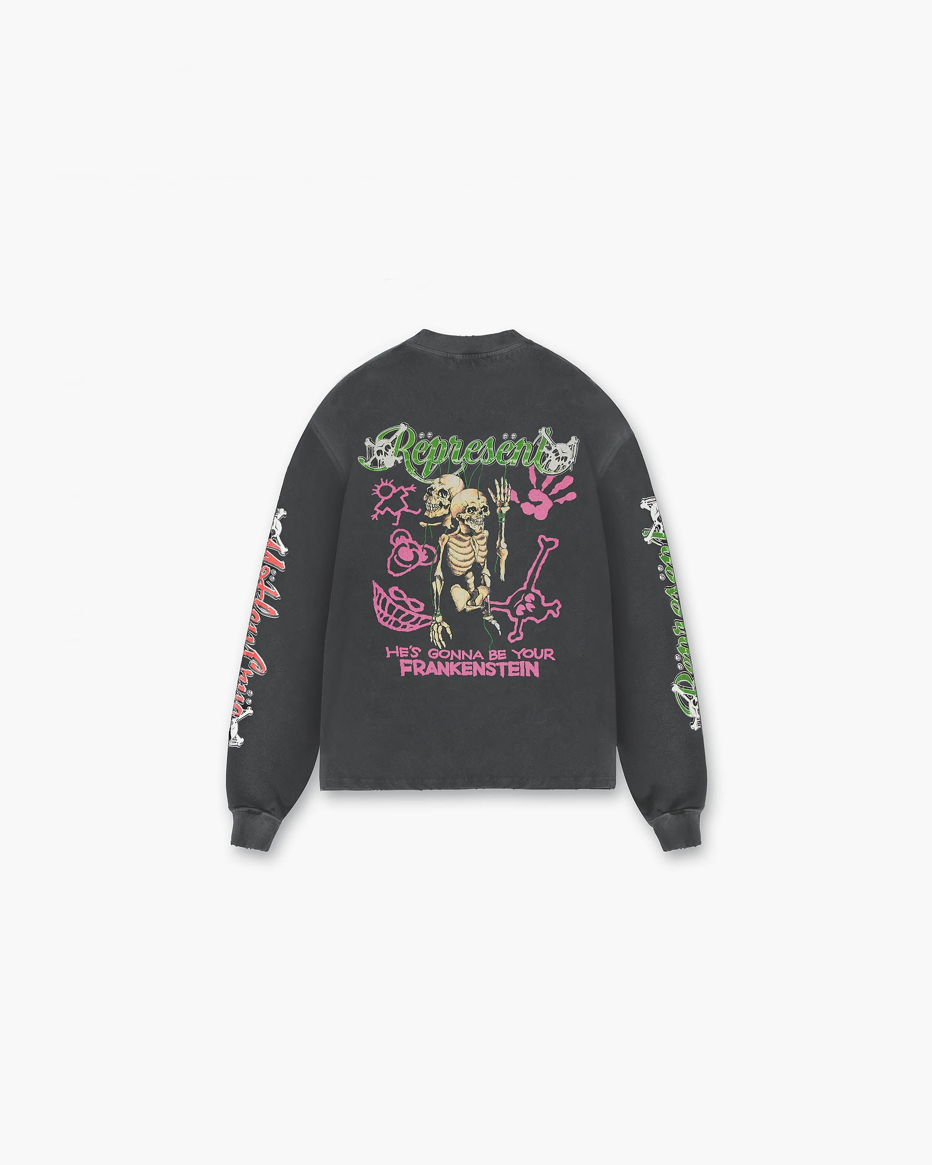 Represent x Mötley Crüe™️ Without You Long Sleeve T-Shirt - Aged Black