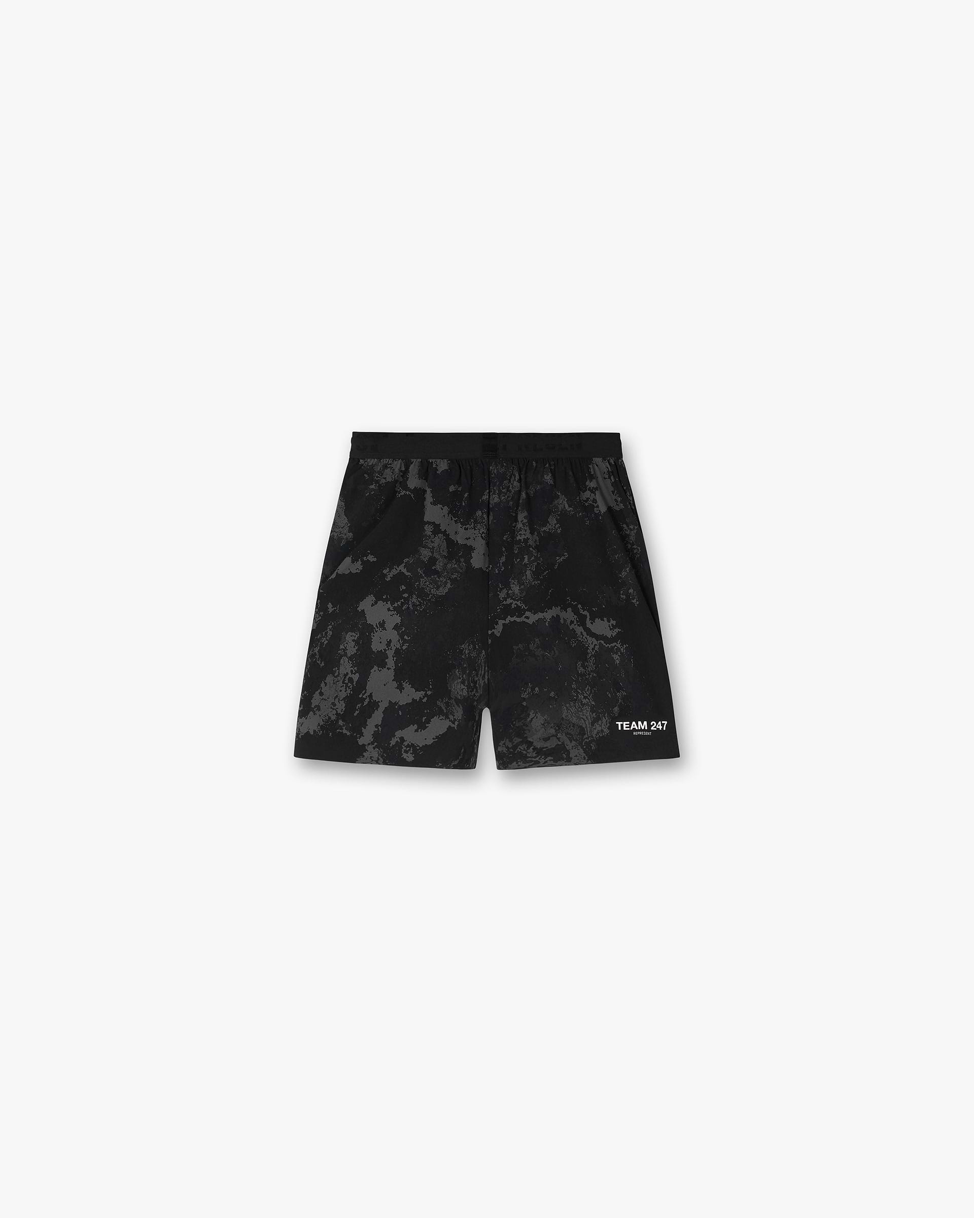 Team 247 Fused Shorts | Black Camo Shorts 247 | Represent Clo