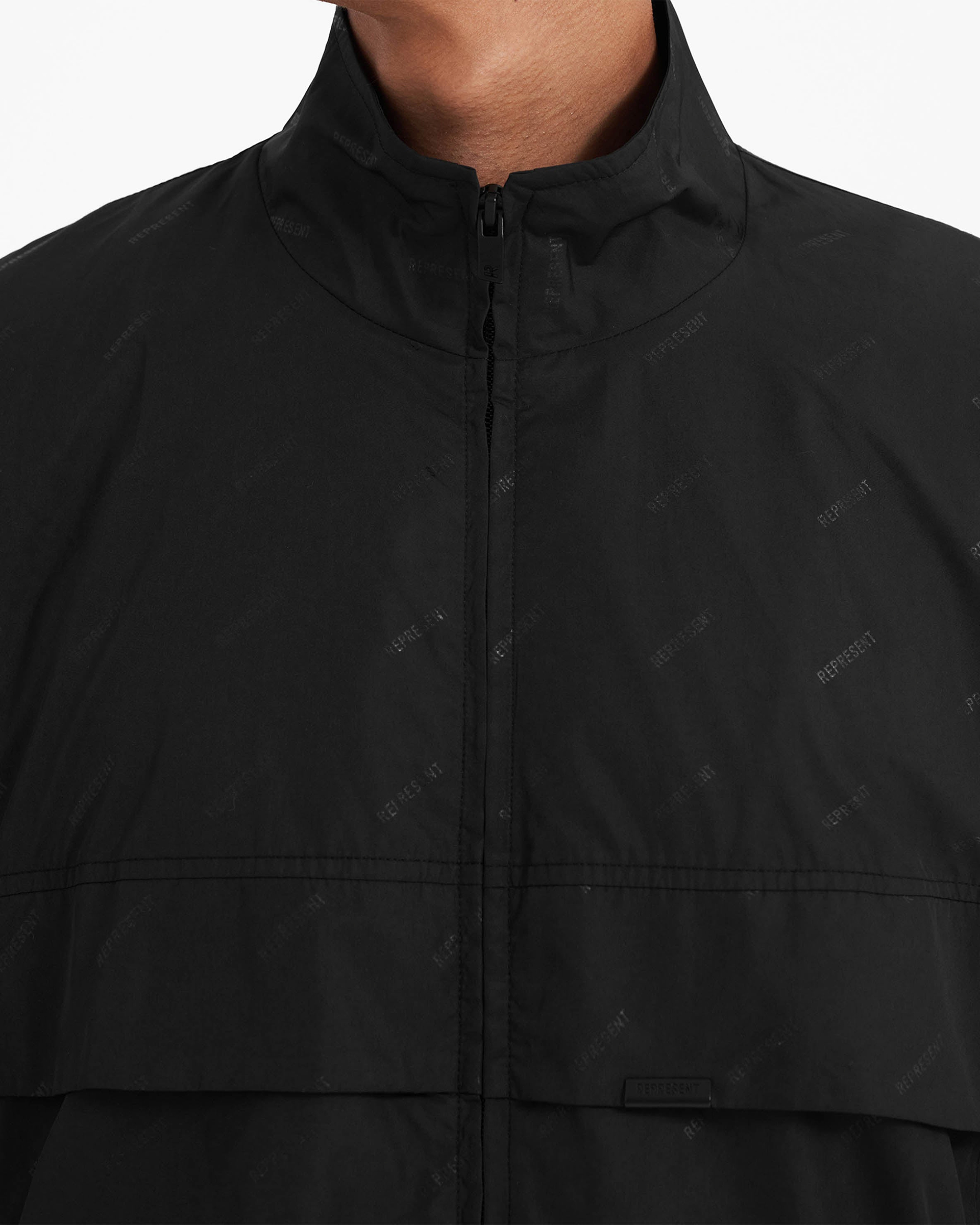 All Over Logo Track Jacket - Black