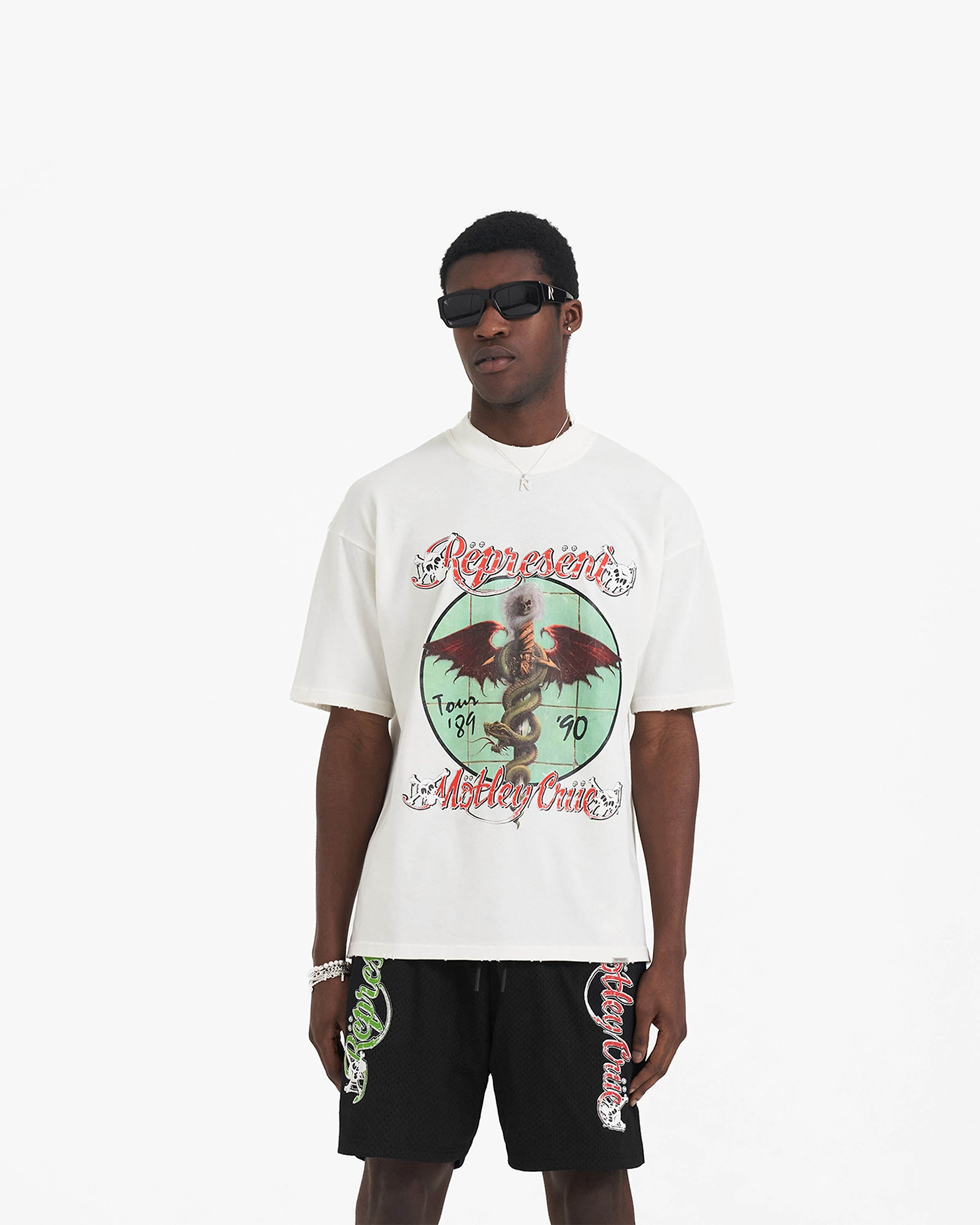 Represent x Mötley Crüe™️ Dr Feelgood T-Shirt - Flat White
