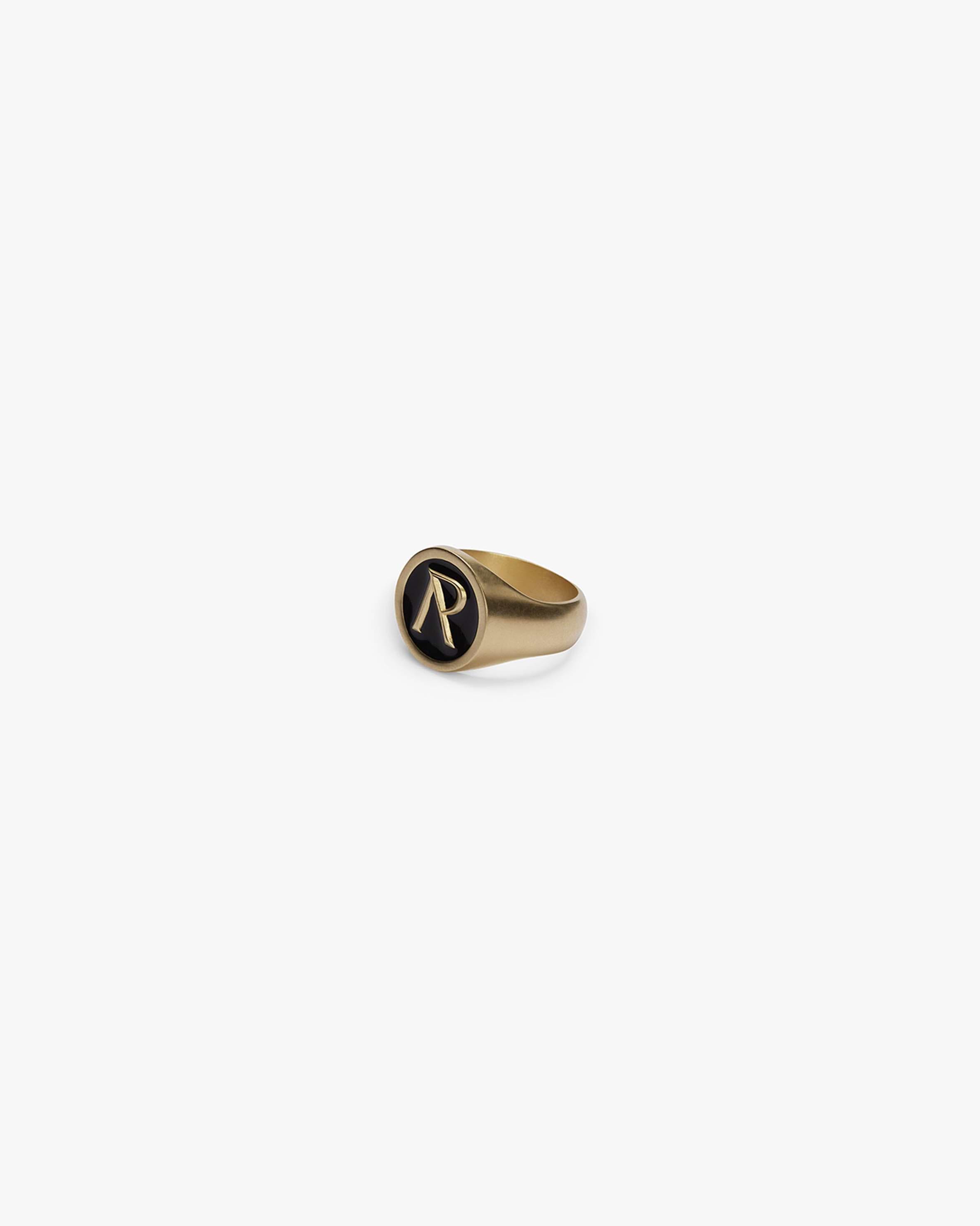 Sterling Silver Initial Personalised Signet Ring | Bloom Boutique