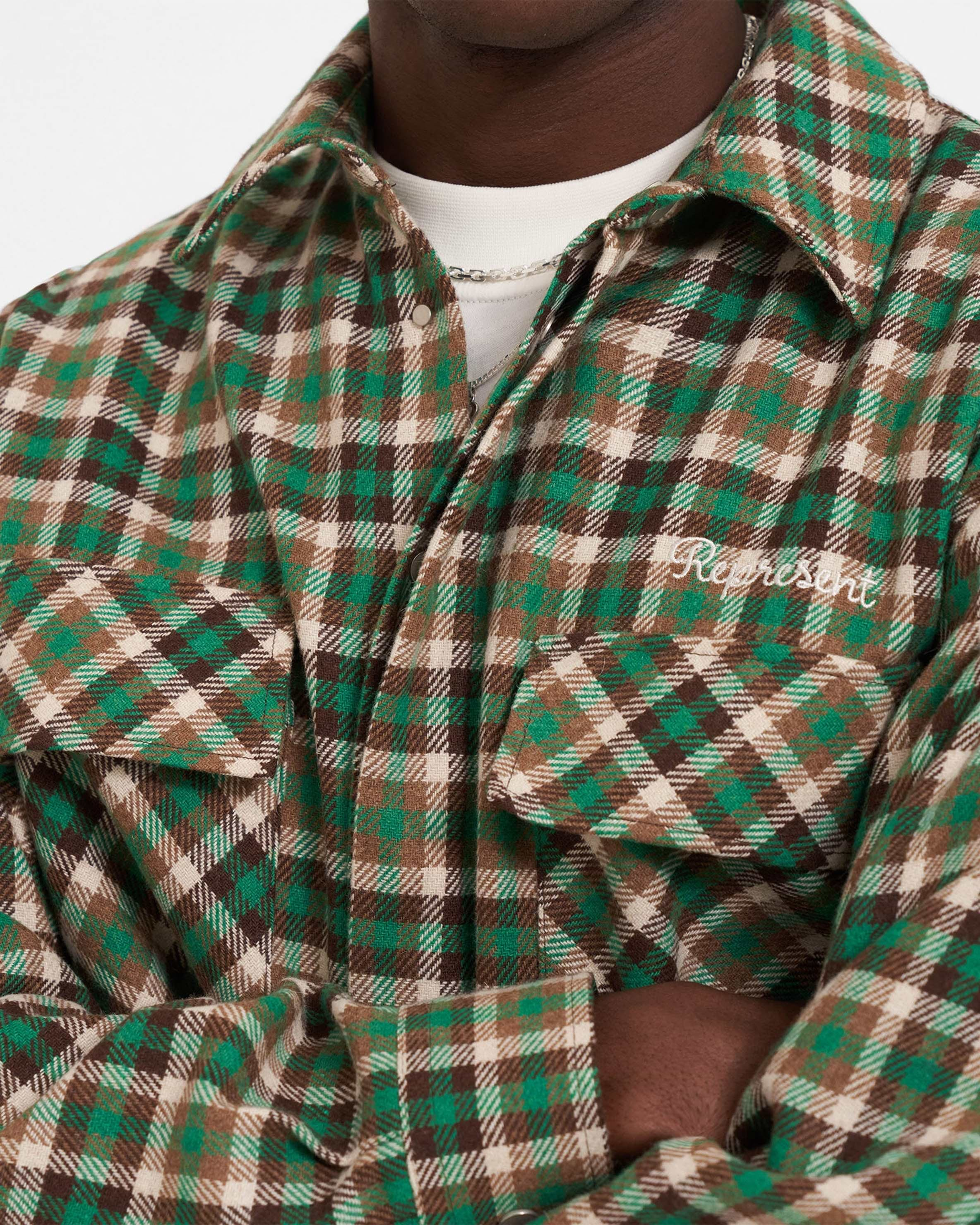 Racing Green Flannel Shirt | REPRESENT CLO