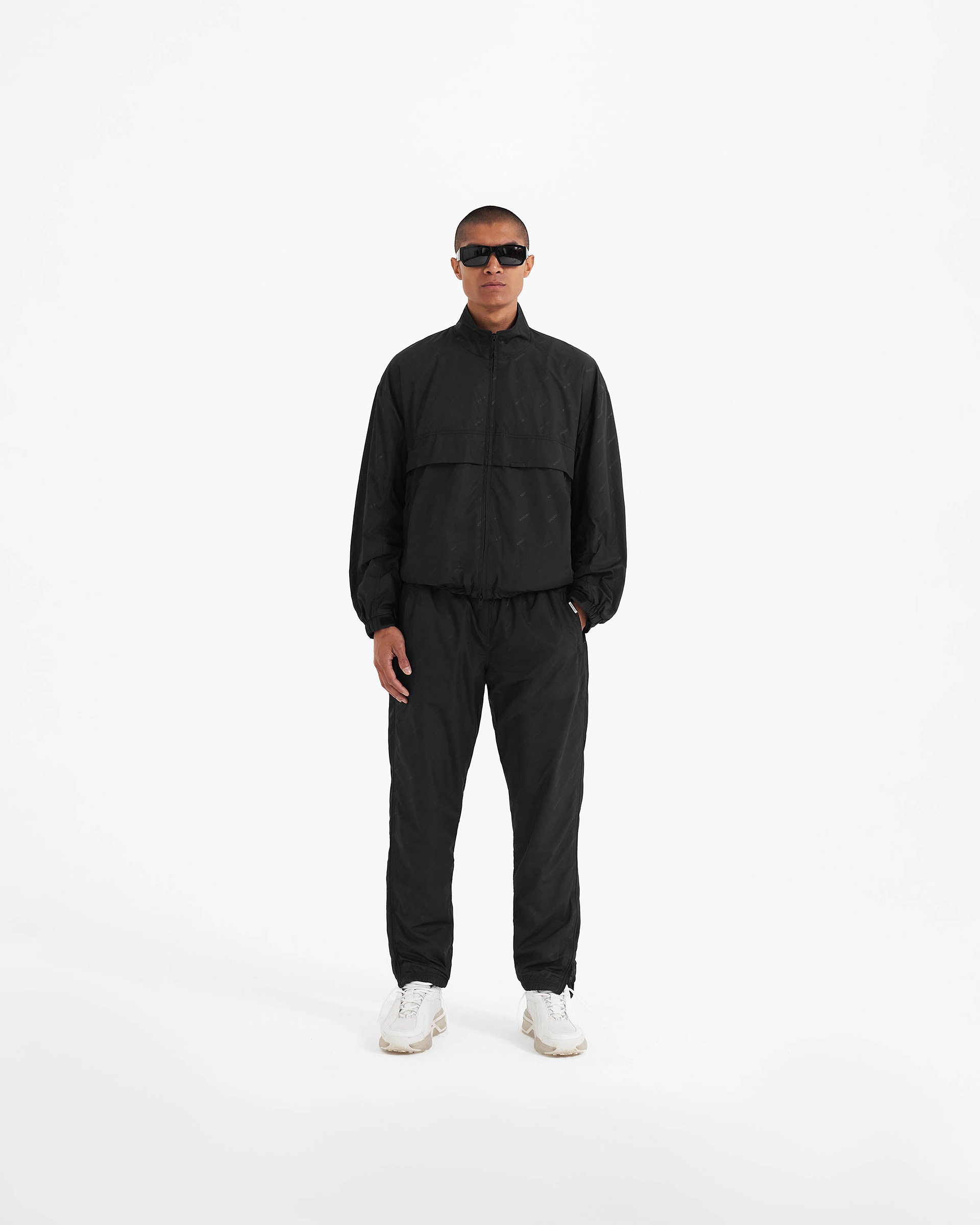 All Over Logo Track Jacket - Black