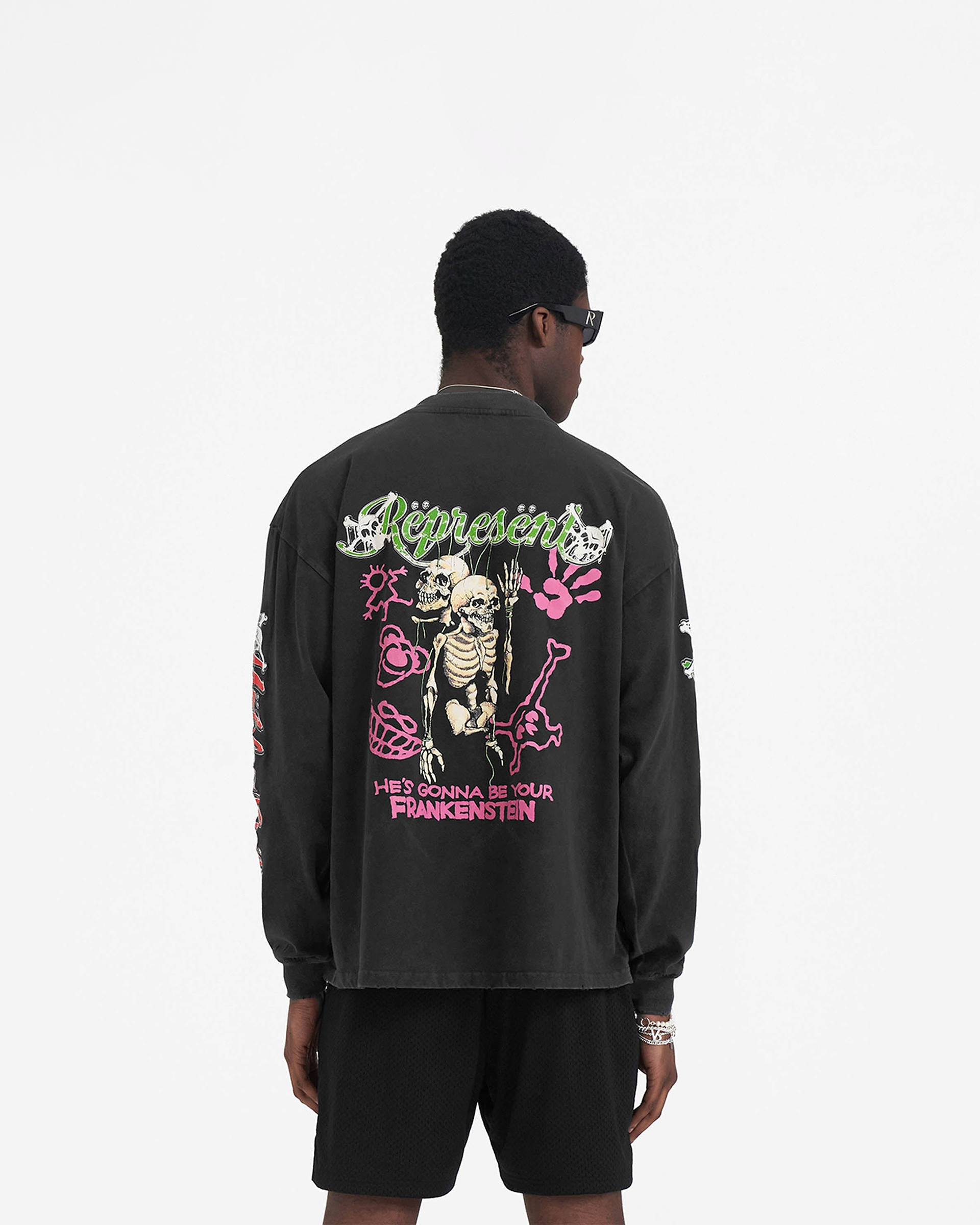 Represent x Mötley Crüe™️ Without You Long Sleeve T-Shirt - Aged Black