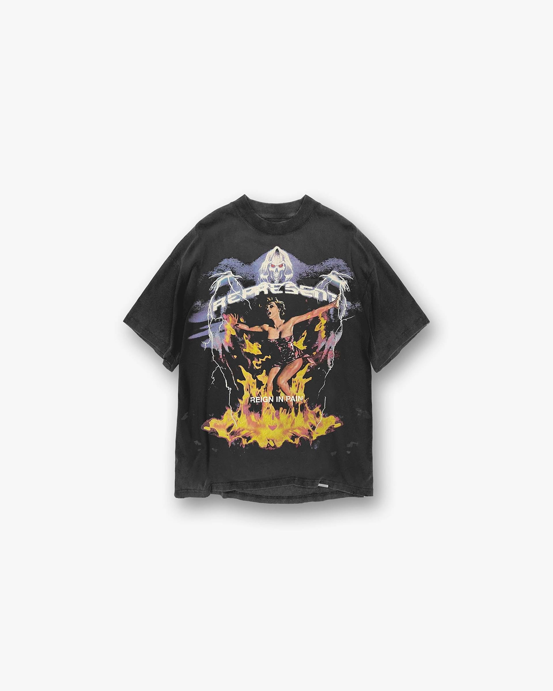 Spirit Reaper T-Shirt | Vintage Black T-Shirts FW22 | Represent Clo