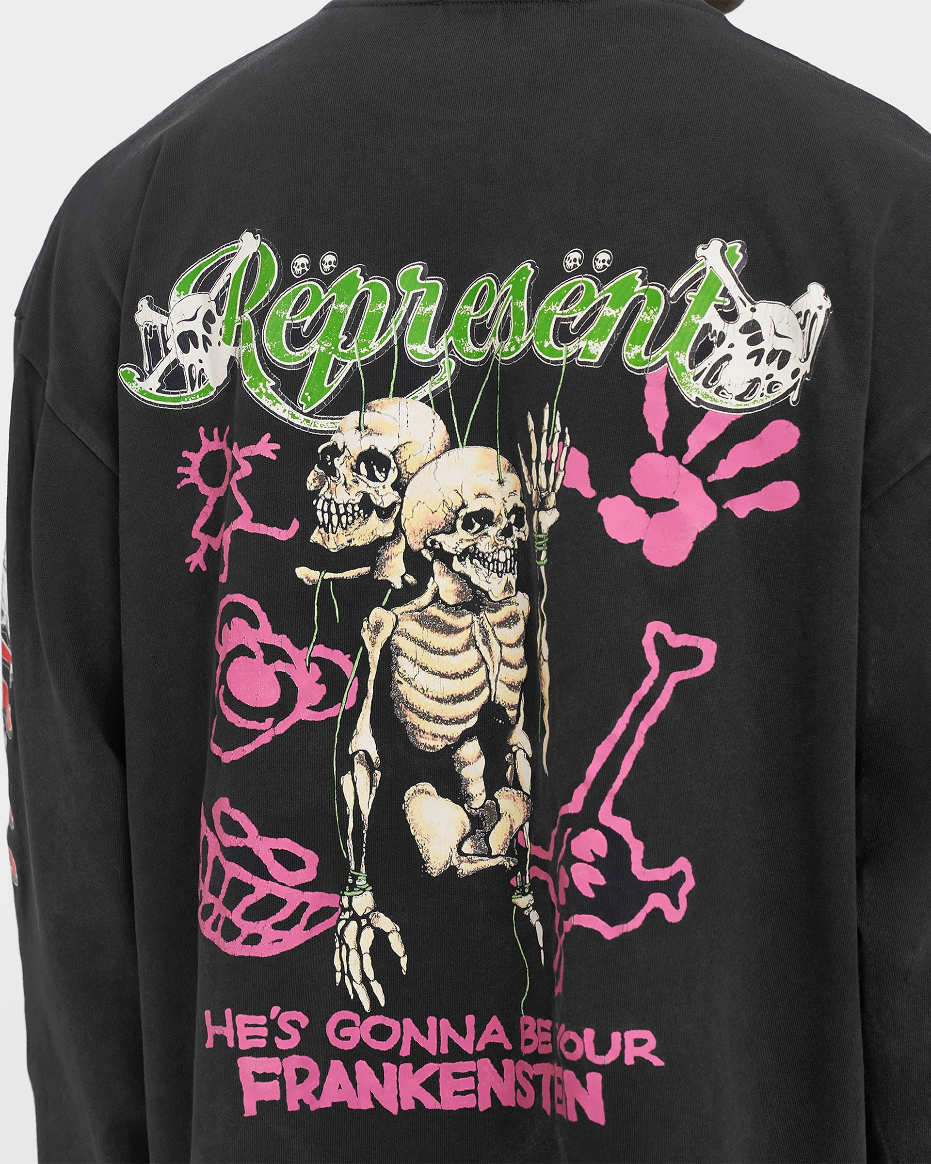 Represent x Mötley Crüe™️ Without You Long Sleeve T-Shirt - Aged Black