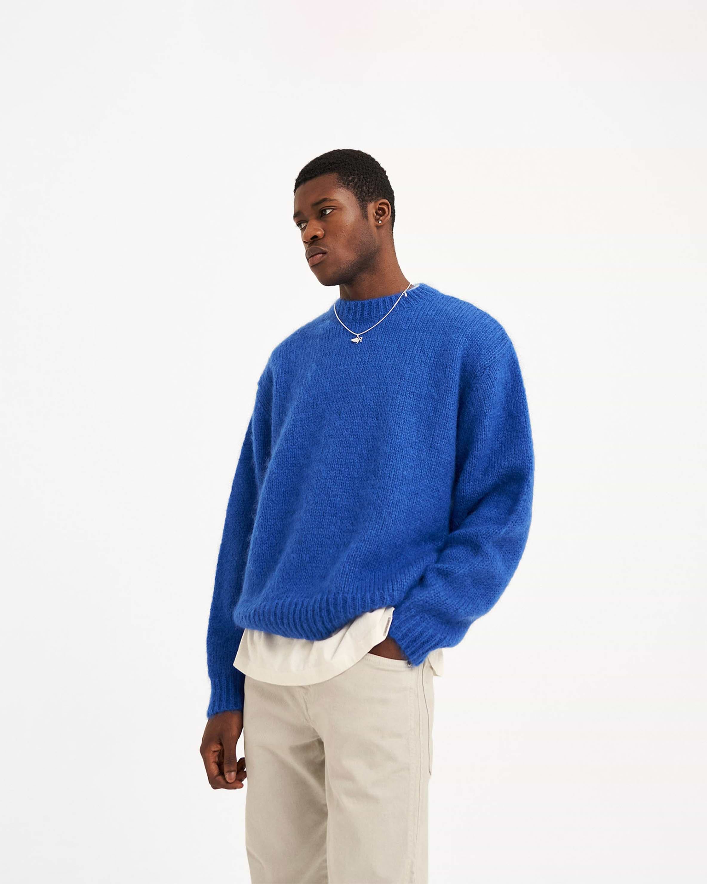 Men's Mohair Sweater | Blue | Represent Clothing | REPRESENT CLO