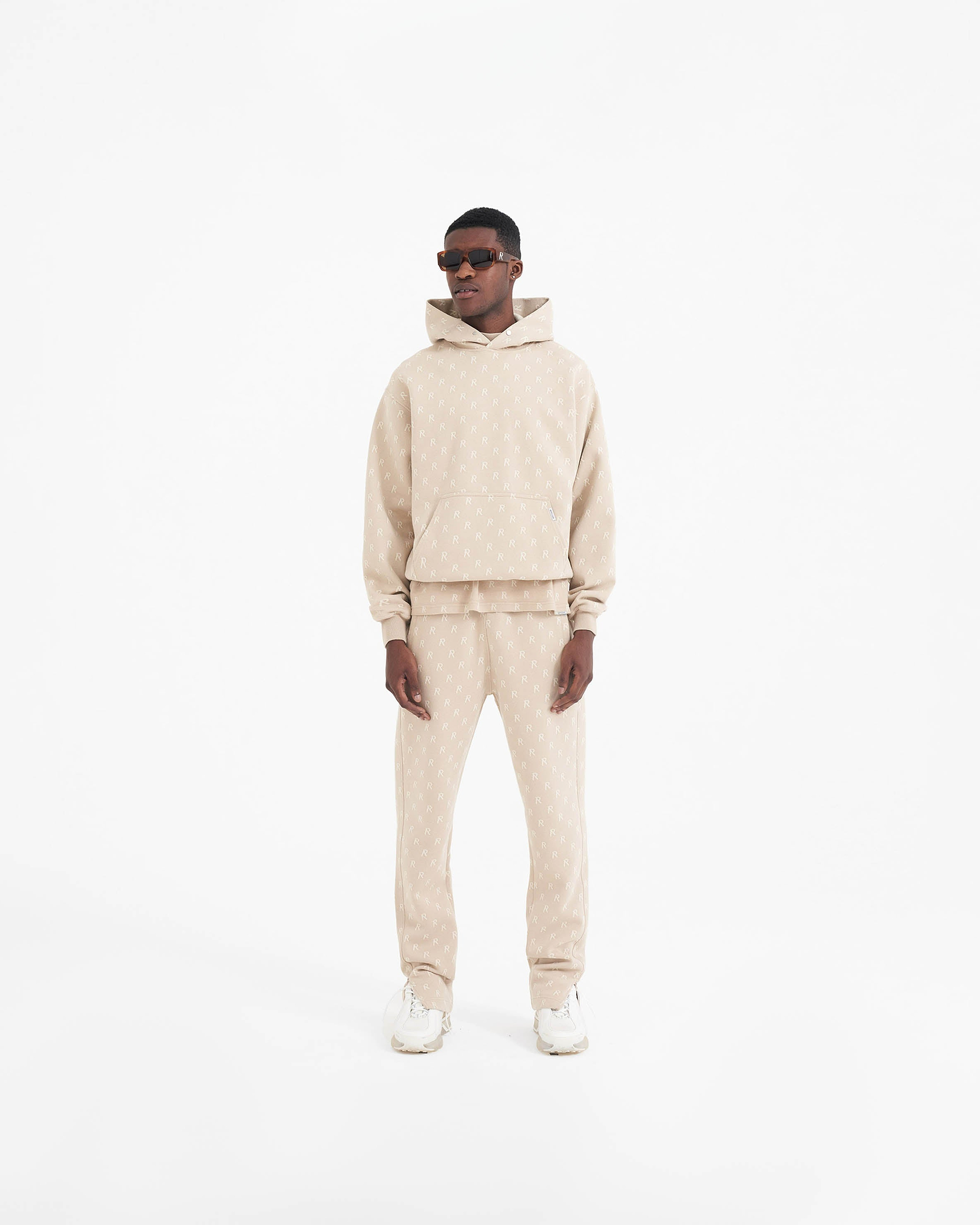 Intarsia Initial Sweatpant - Wheat