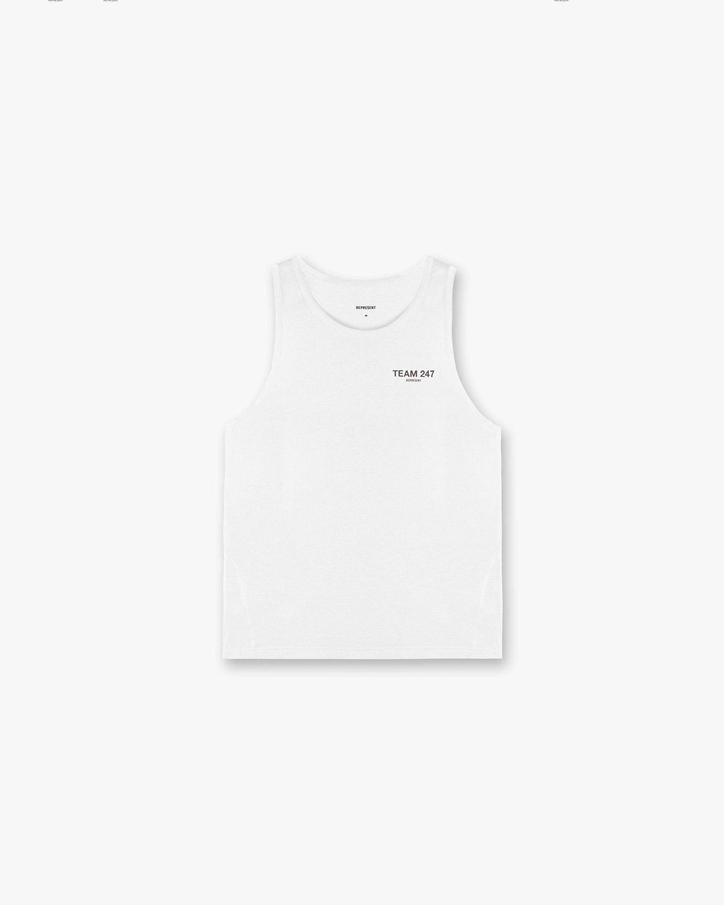 247 Team Run Vest | Flat White T-Shirts 247 | Represent Clo
