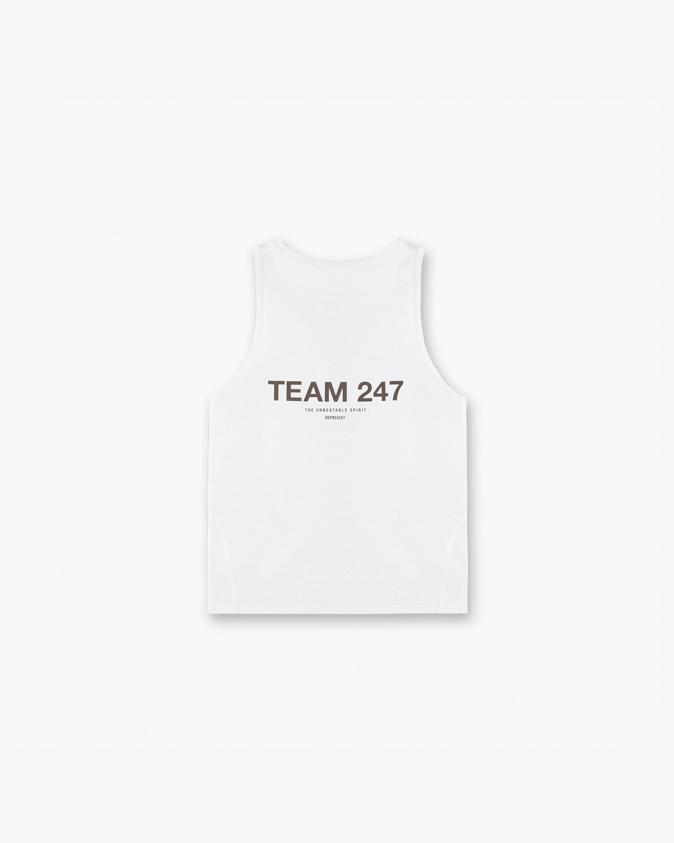 247 Team Run Vest | Flat White T-Shirts 247 | Represent Clo