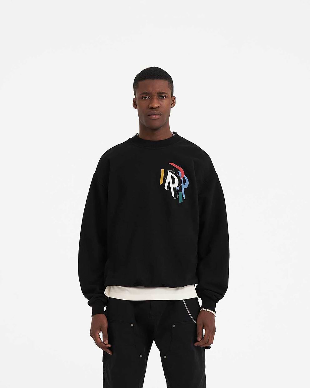 Initial Assembly Sweater | Black | REPRESENT CLO