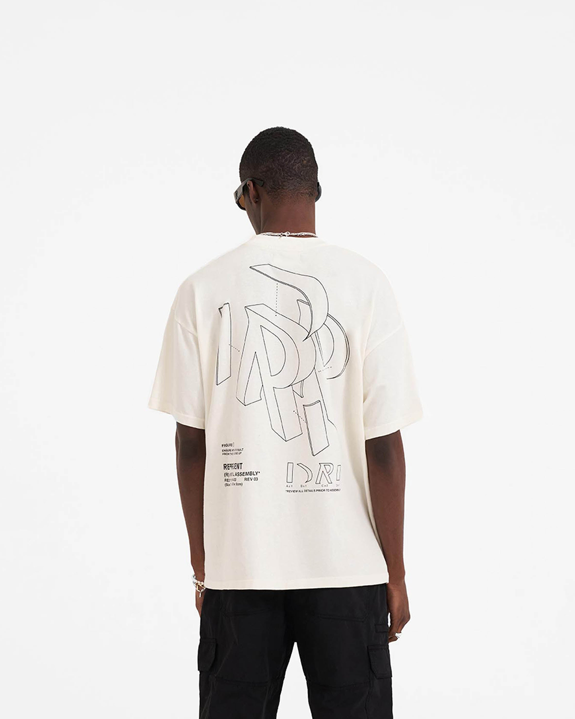 Initial Assembly Outline T-Shirt - Flat White