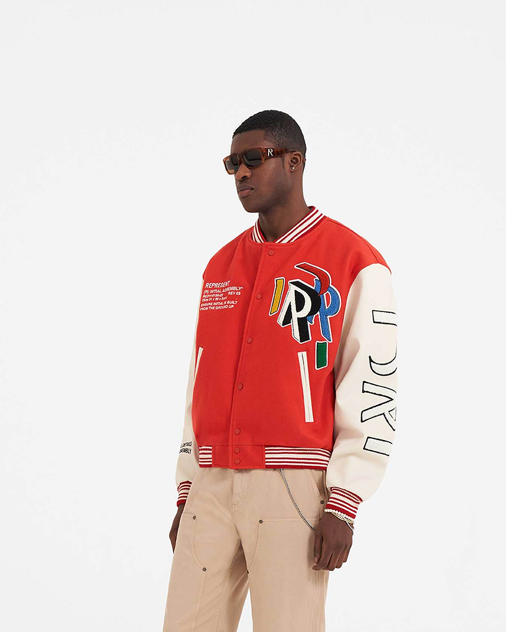 Initial logo varsity jacket - Represent - Men