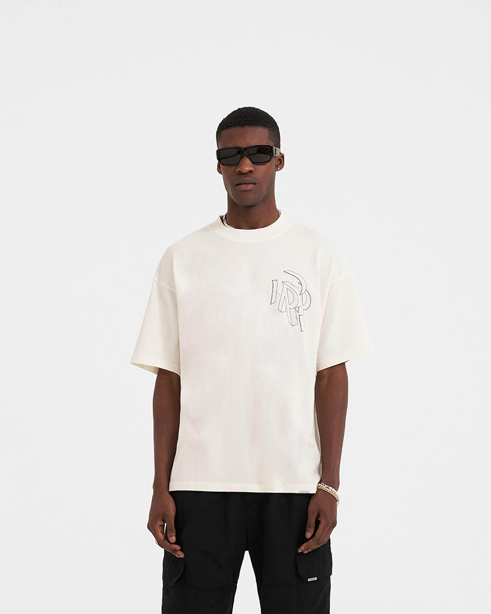 Initial Assembly Outline T-Shirt - Flat White