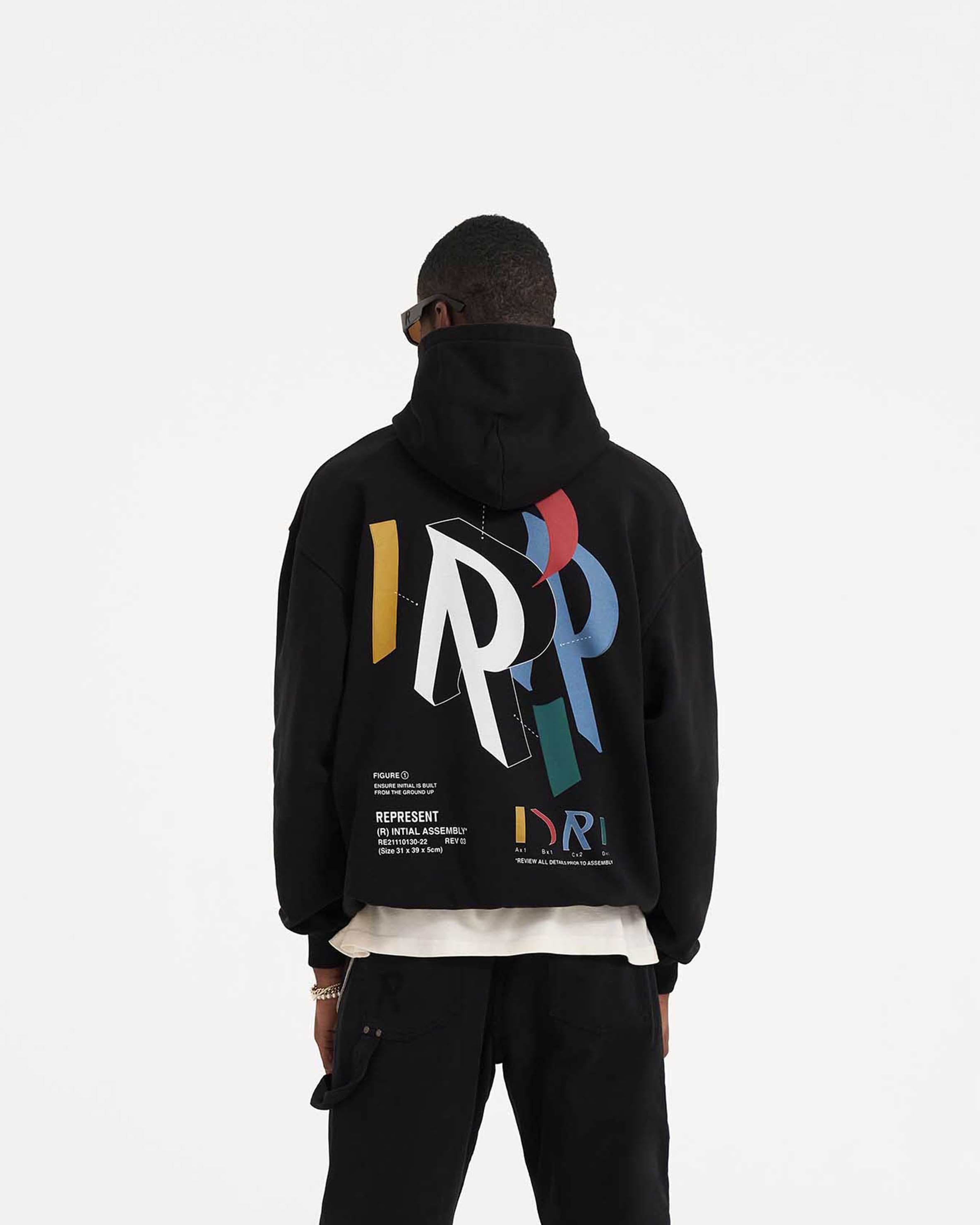 Initial Assembly Hoodie Black REPRESENT CLO