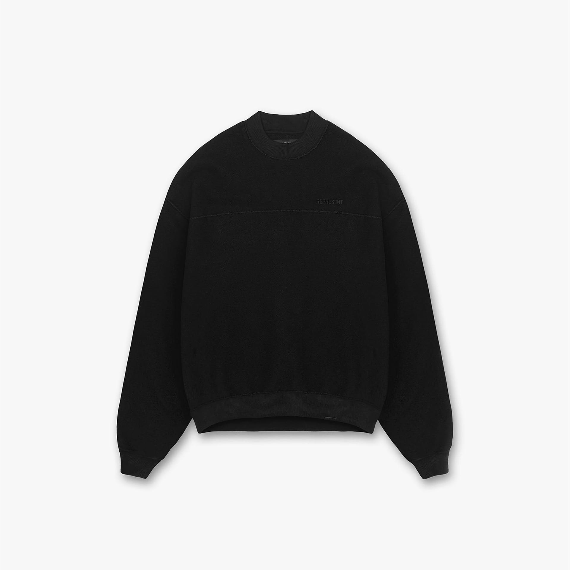 Dual Loopback Sweater - All Black