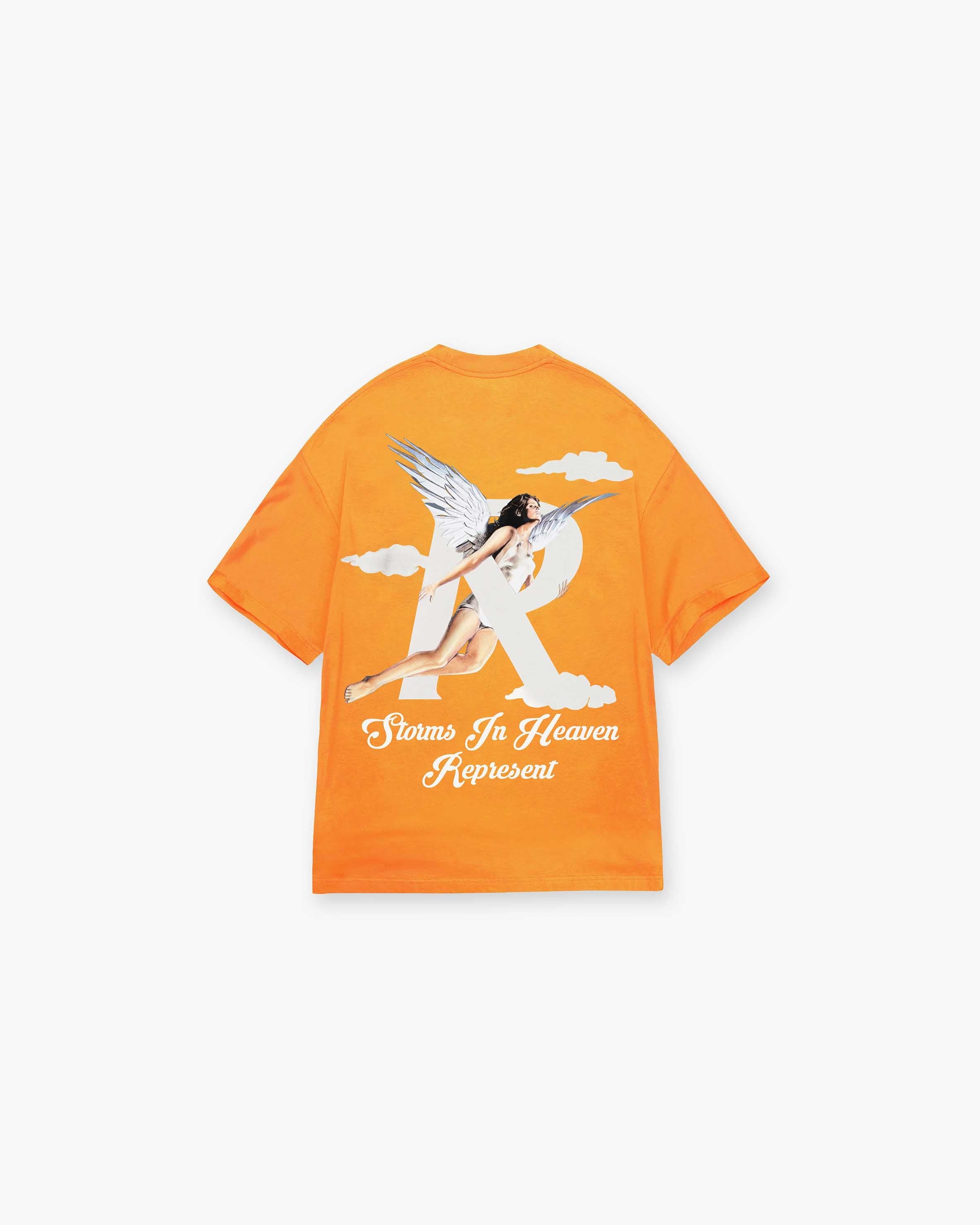 Storms in Heaven T-Shirt | Neon Orange T-Shirts SS23 | Represent Clo
