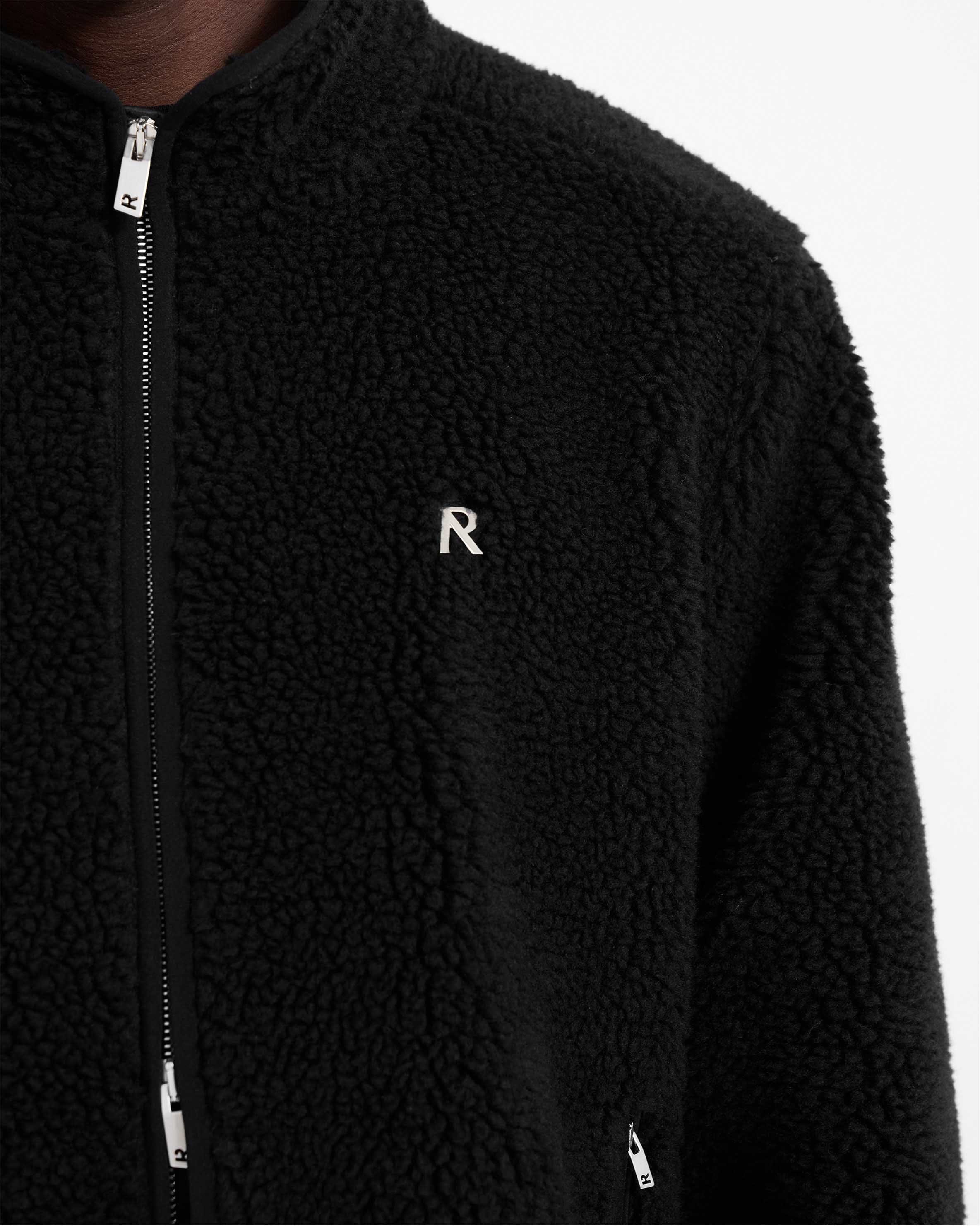 Perks And Mini Patched zip-up fleece jacket - Black