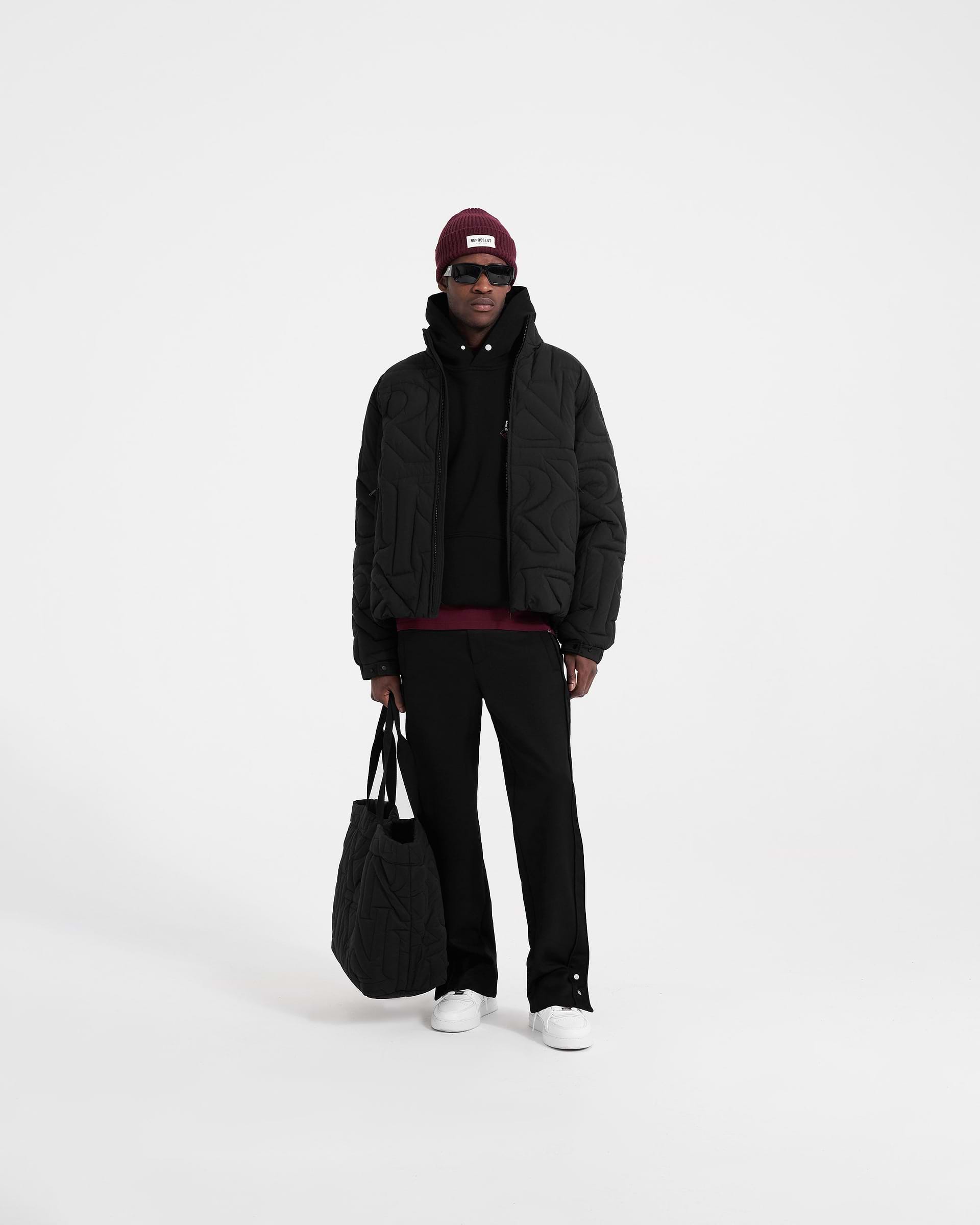 Initial Puffer Jacket - Black