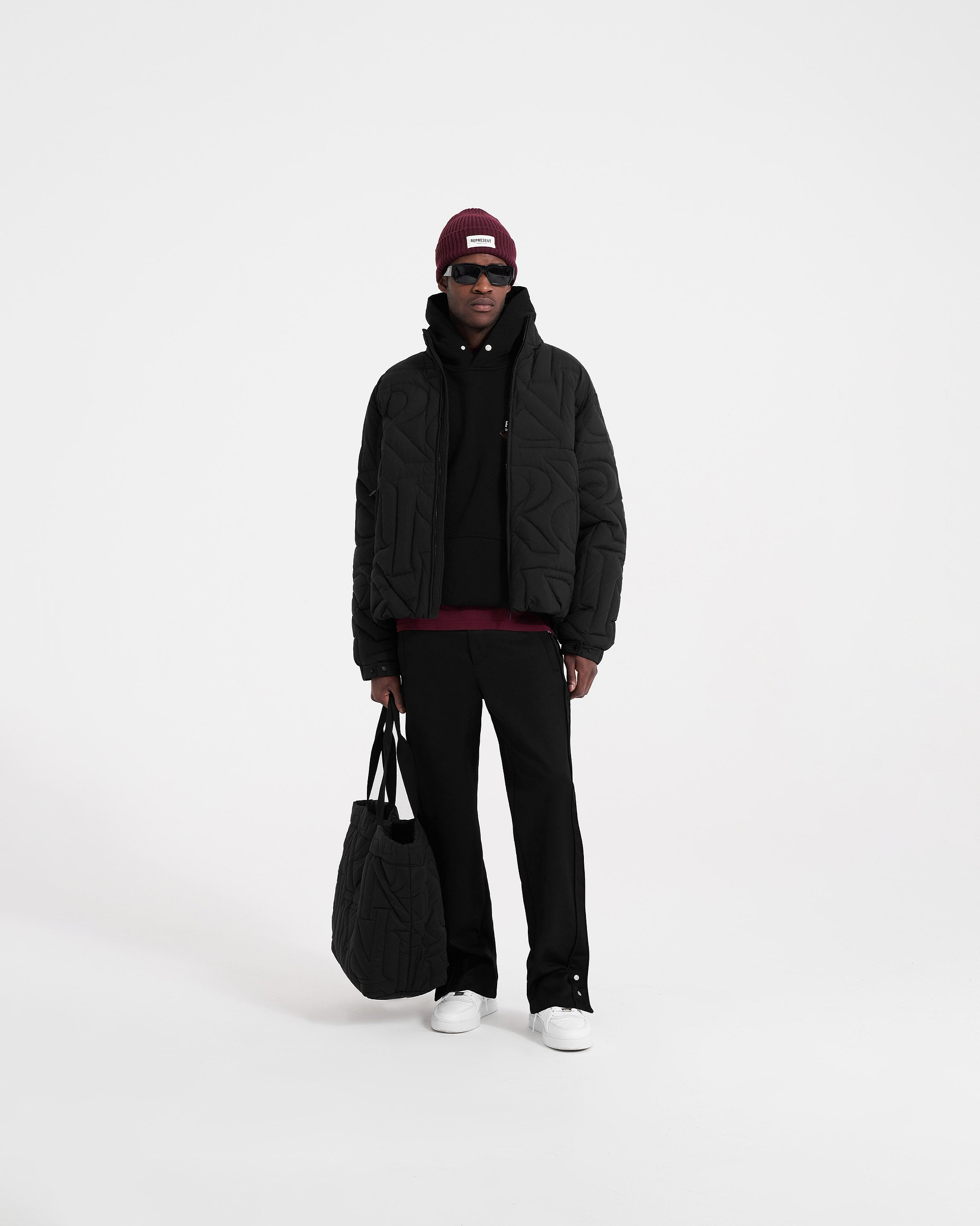 Initial Puffer Jacket - Black
