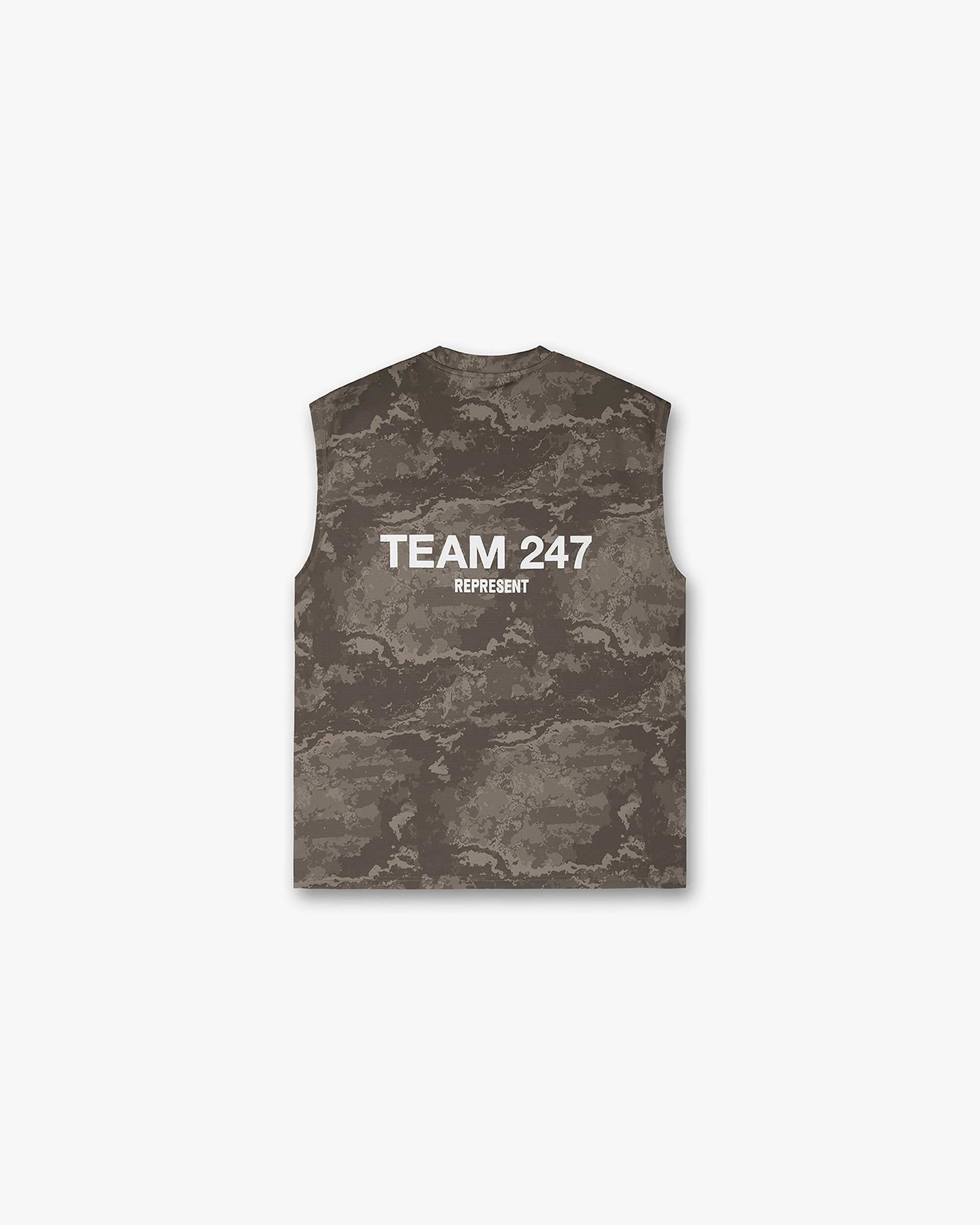 Team 247 Oversized Tank | Taupe Camo T-Shirts 247 | Represent Clo